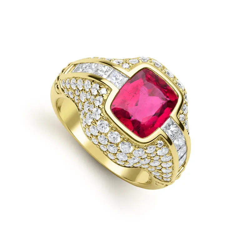 Studio 18K Pink Tourmaline and Diamond Ring sold by LAGOS