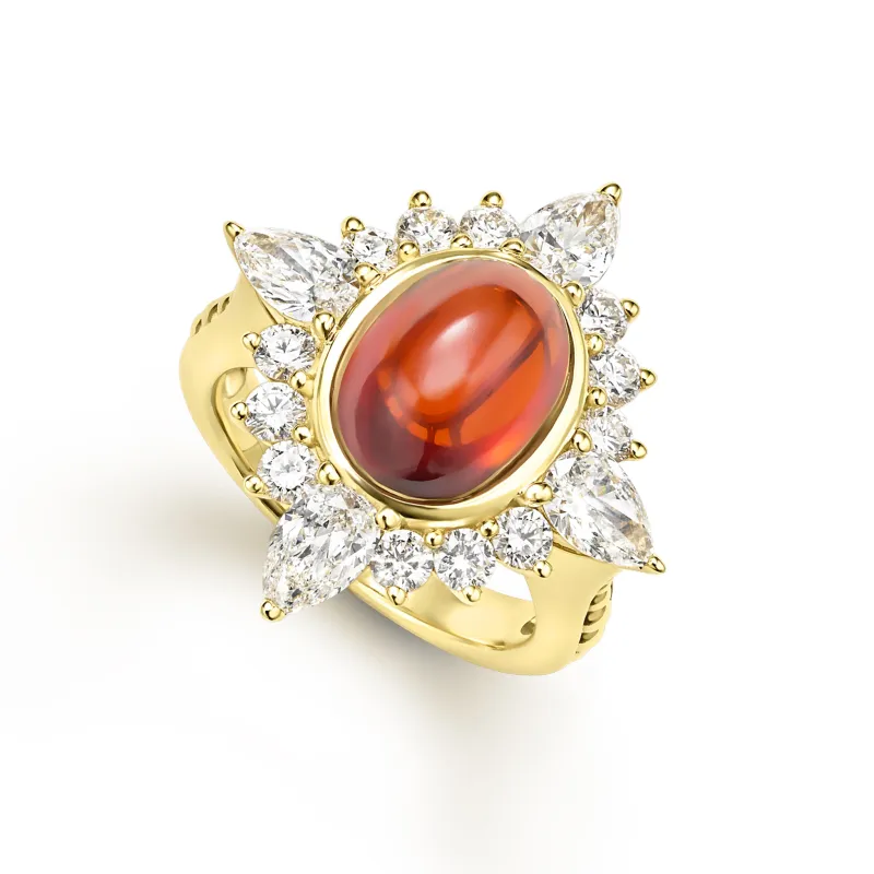 Studio 18K Orange Tourmaline and Diamond Ring sold by LAGOS