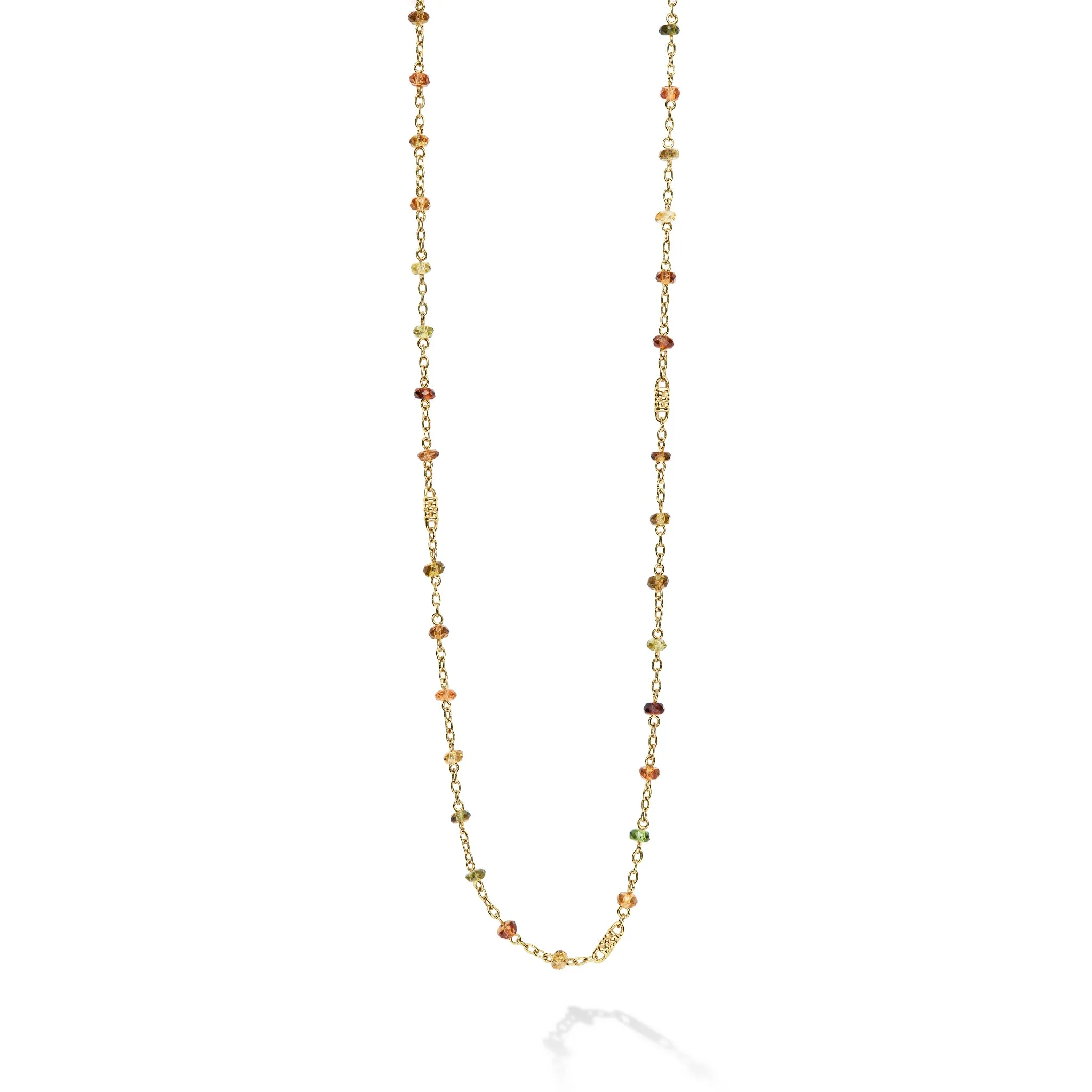 18K Caviar Gold & Tourmaline Station Necklace sold by LAGOS