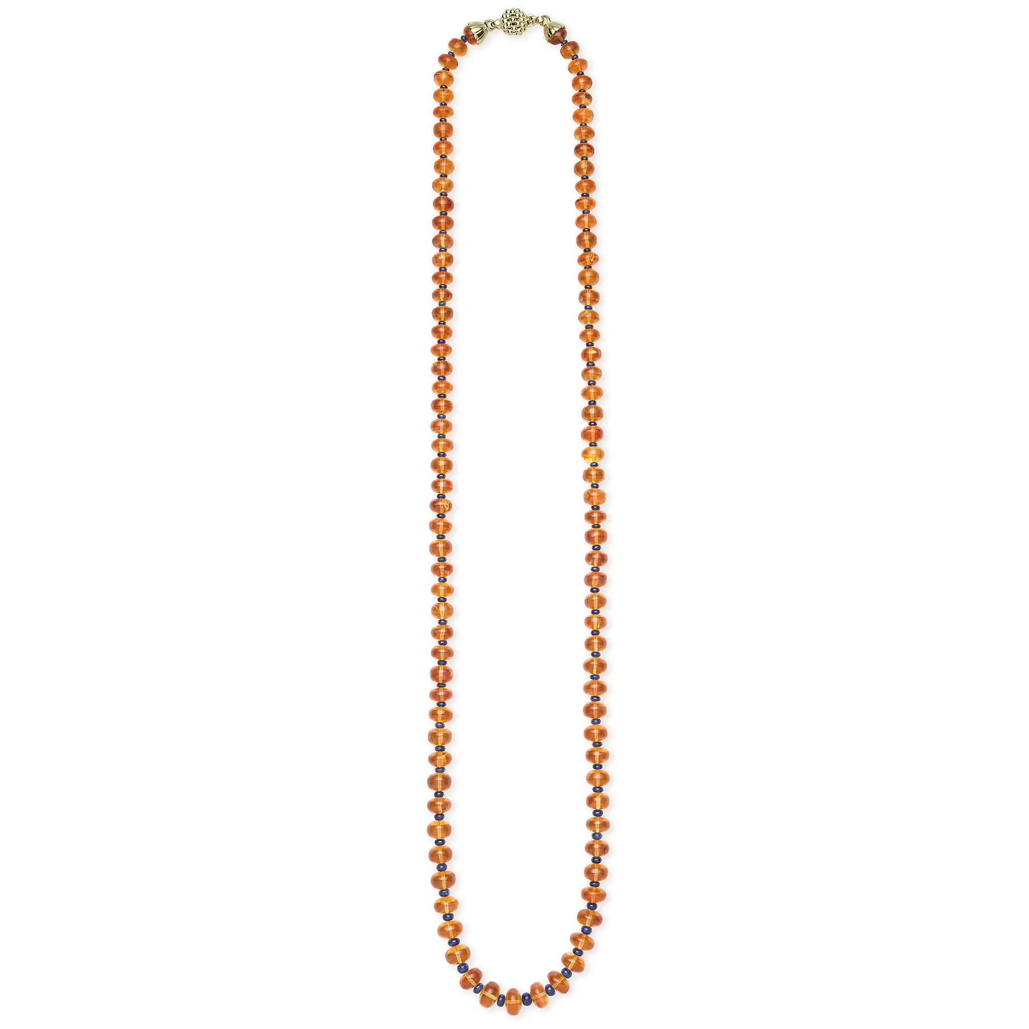 18K Gold Citrine & Sapphire Roundel Necklace sold by LAGOS product image thumbnail 2