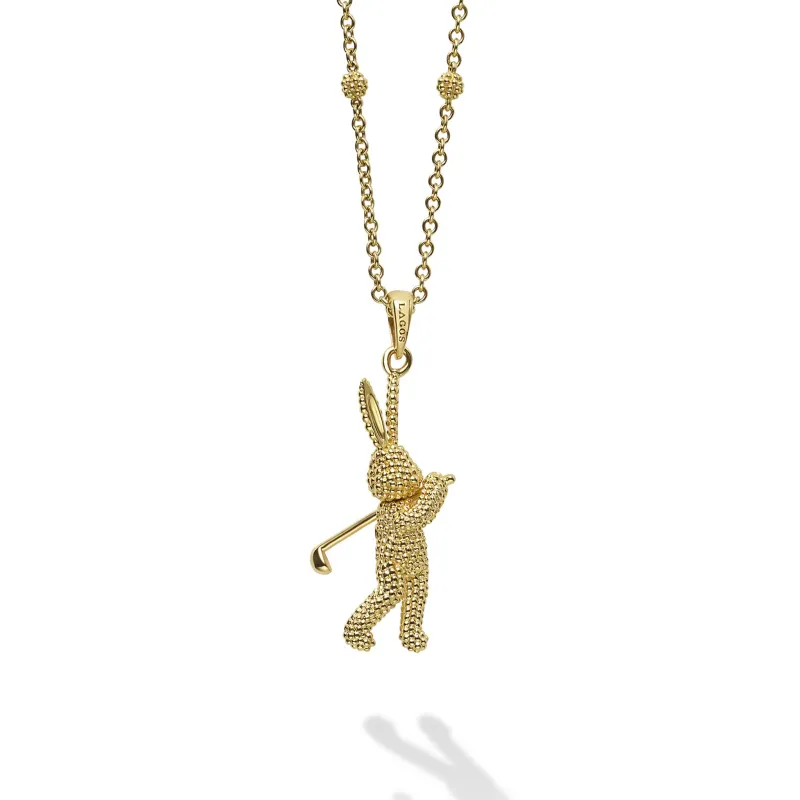 Rare Wonders 18K Gold Golf Karat Pendant Necklace sold by LAGOS