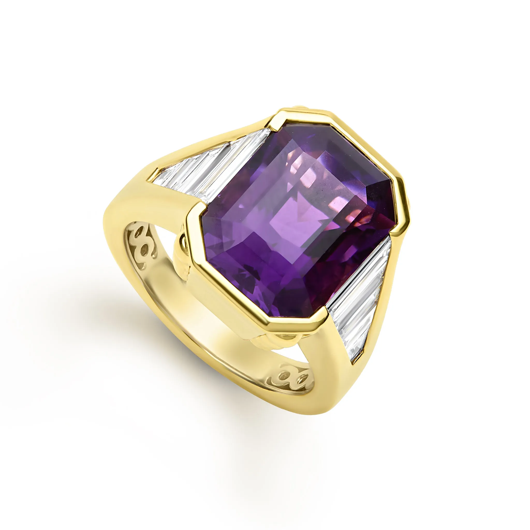 Studio 18K Amethyst and Diamond Ring sold by LAGOS