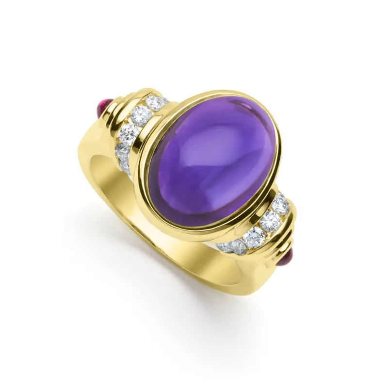 Studio 18K Amethyst and Diamond Ring sold by LAGOS