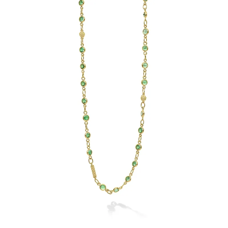 18K Garnet Tsavorite Necklace sold by LAGOS