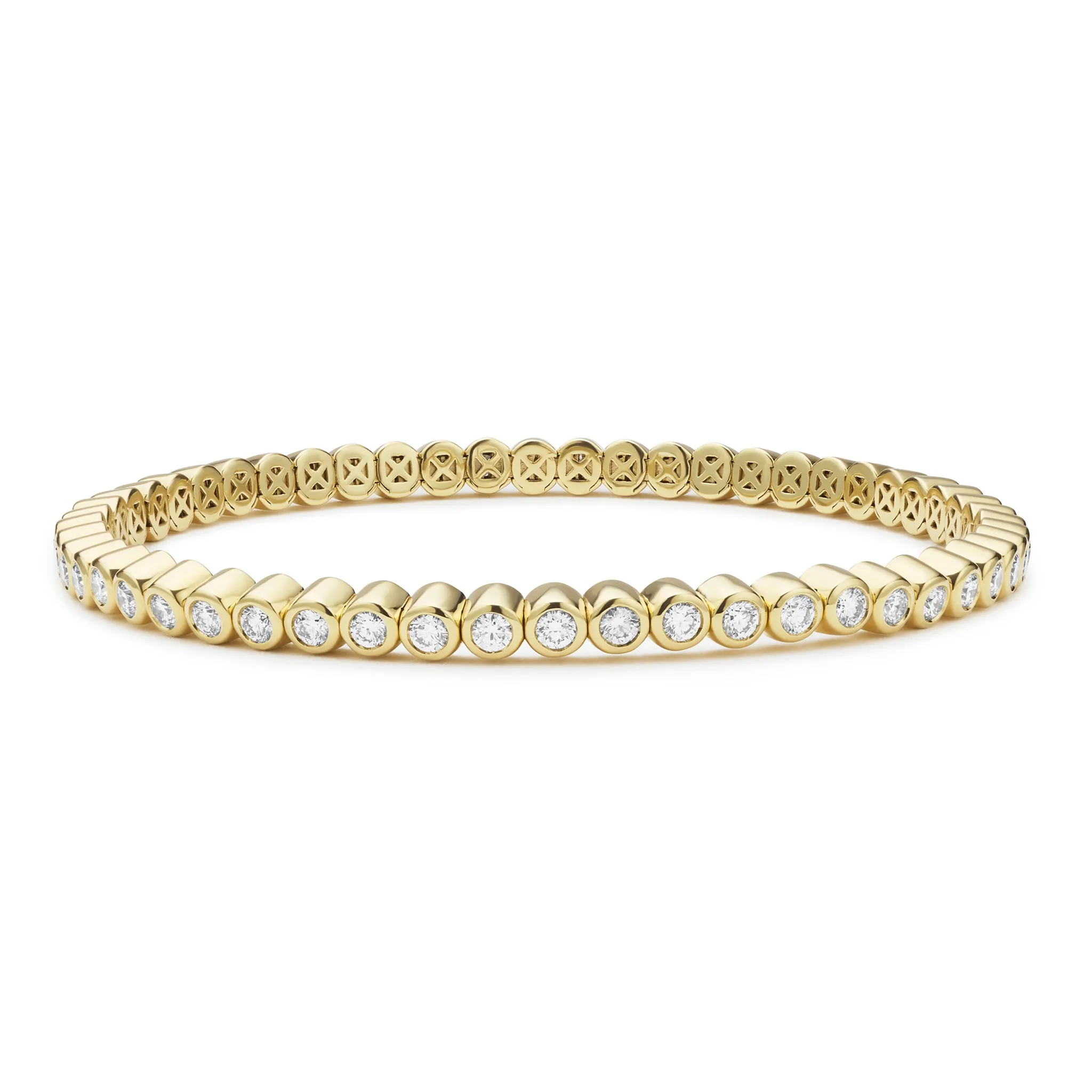 Studio 18K Bezel-Set Diamond Tennis Bracelet sold by LAGOS