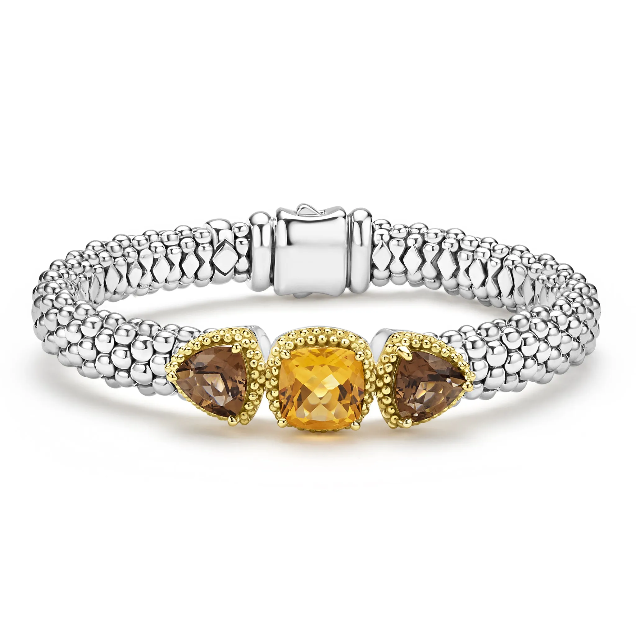 Studio 18K Smokey Quartz and Citrine Bracelet | 9mm sold by LAGOS