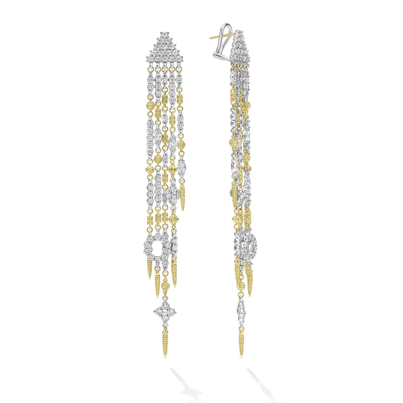 Studio 18K Gold Diamond Waterfall Drop Earrings sold by LAGOS
