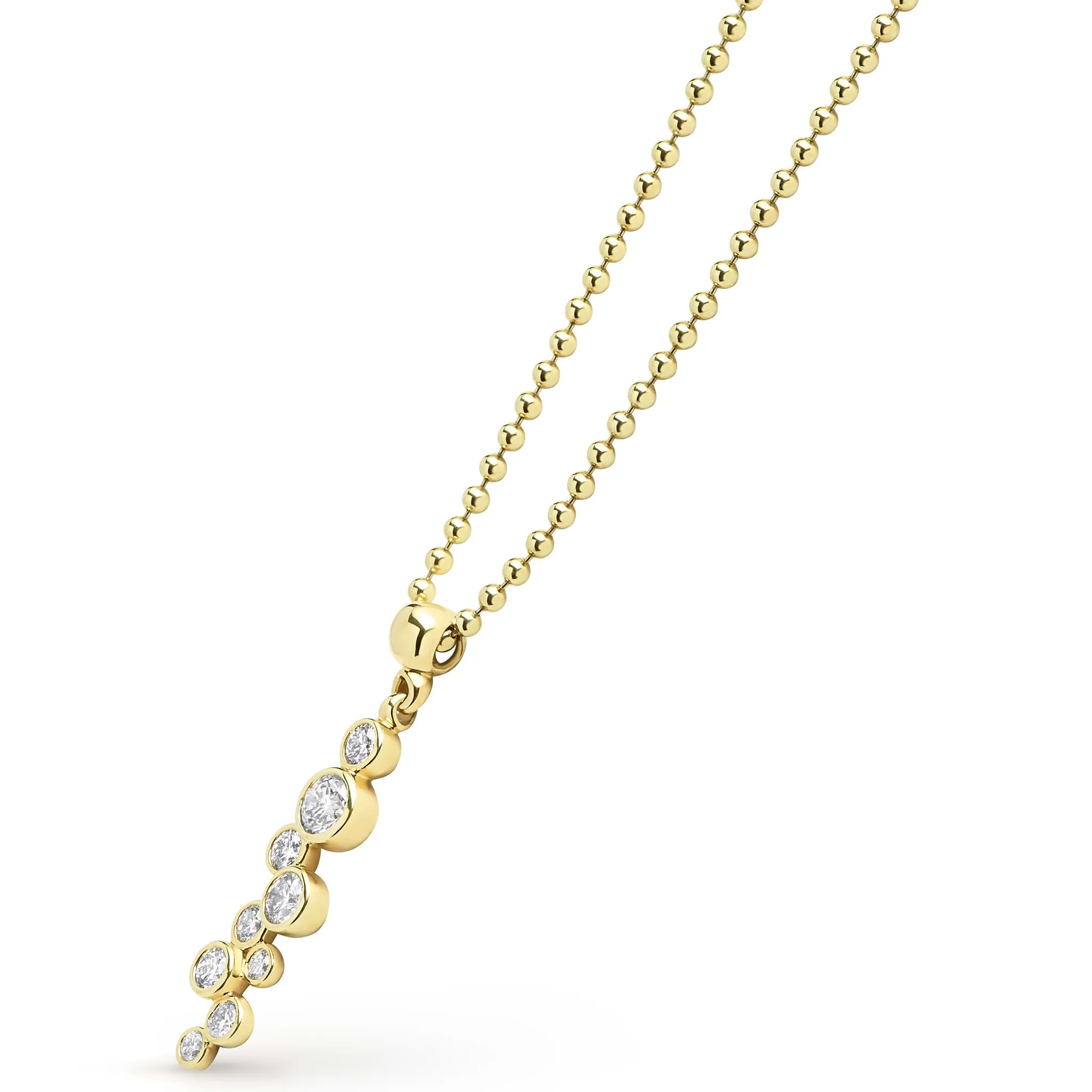 18K Gold Nine Diamond Linear Necklace (Studio) sold by LAGOS product image thumbnail 4