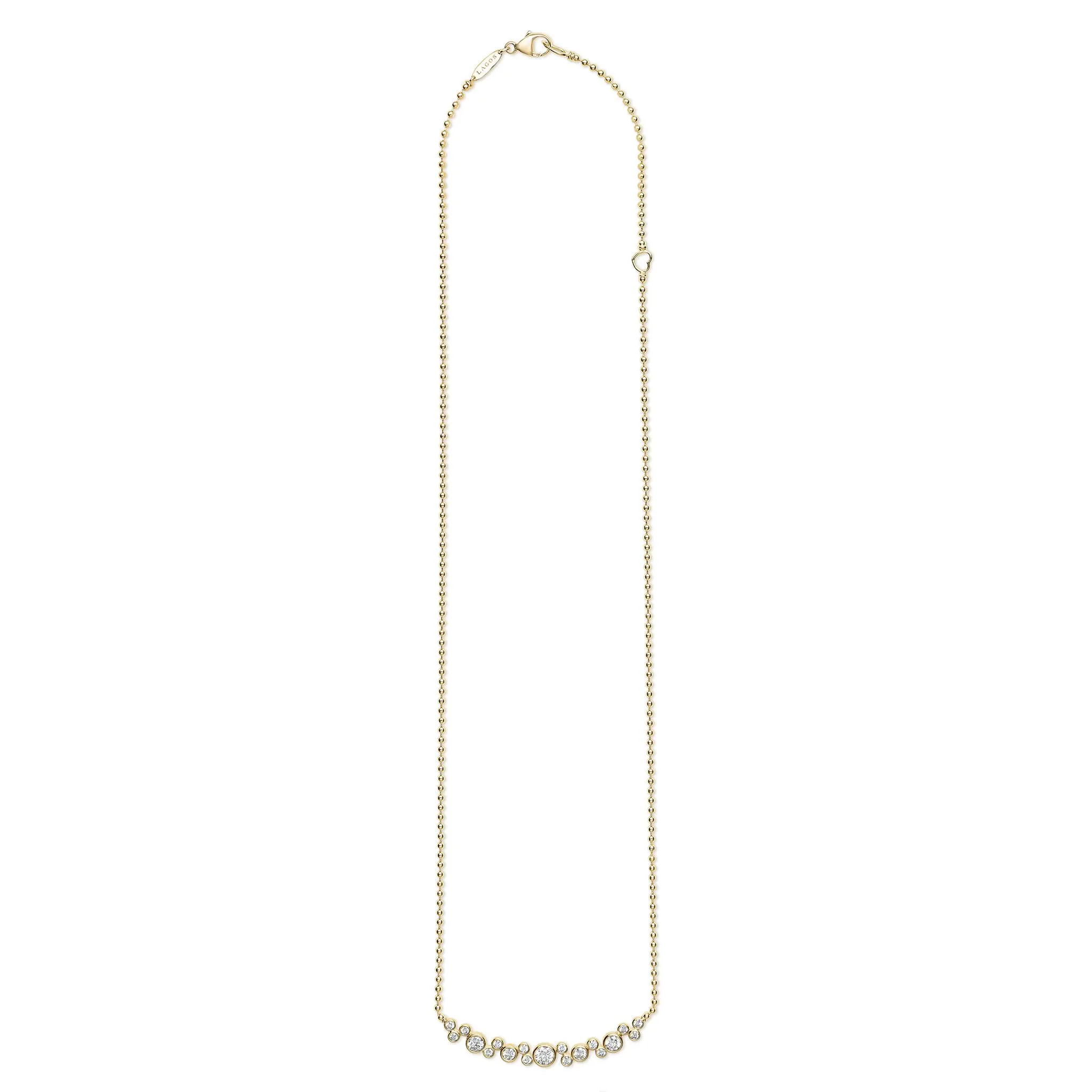 18K Gold Nineteen Cluster Diamond Necklace (Studio) sold by LAGOS product image thumbnail 3