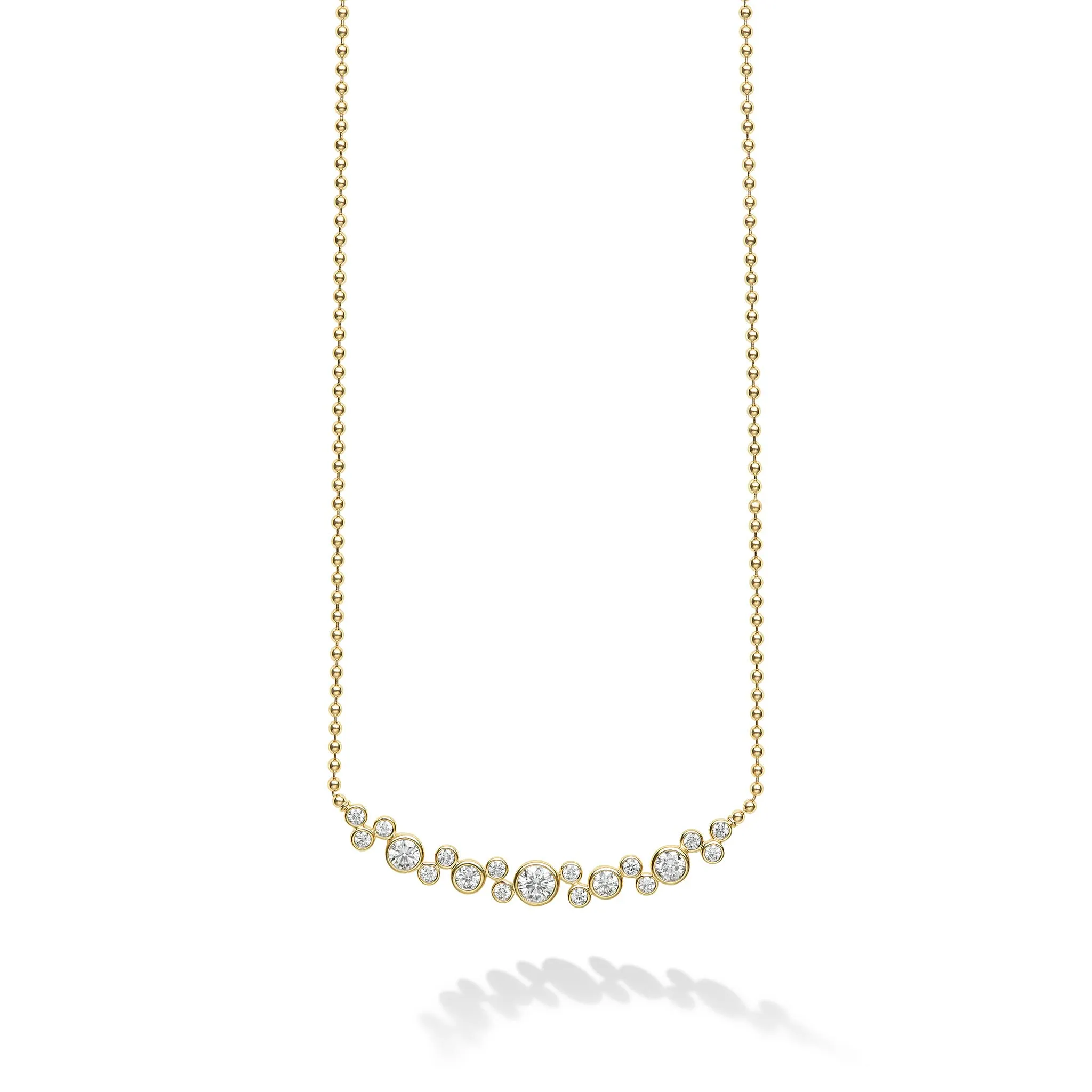 18K Gold Nineteen Cluster Diamond Necklace (Studio) sold by LAGOS