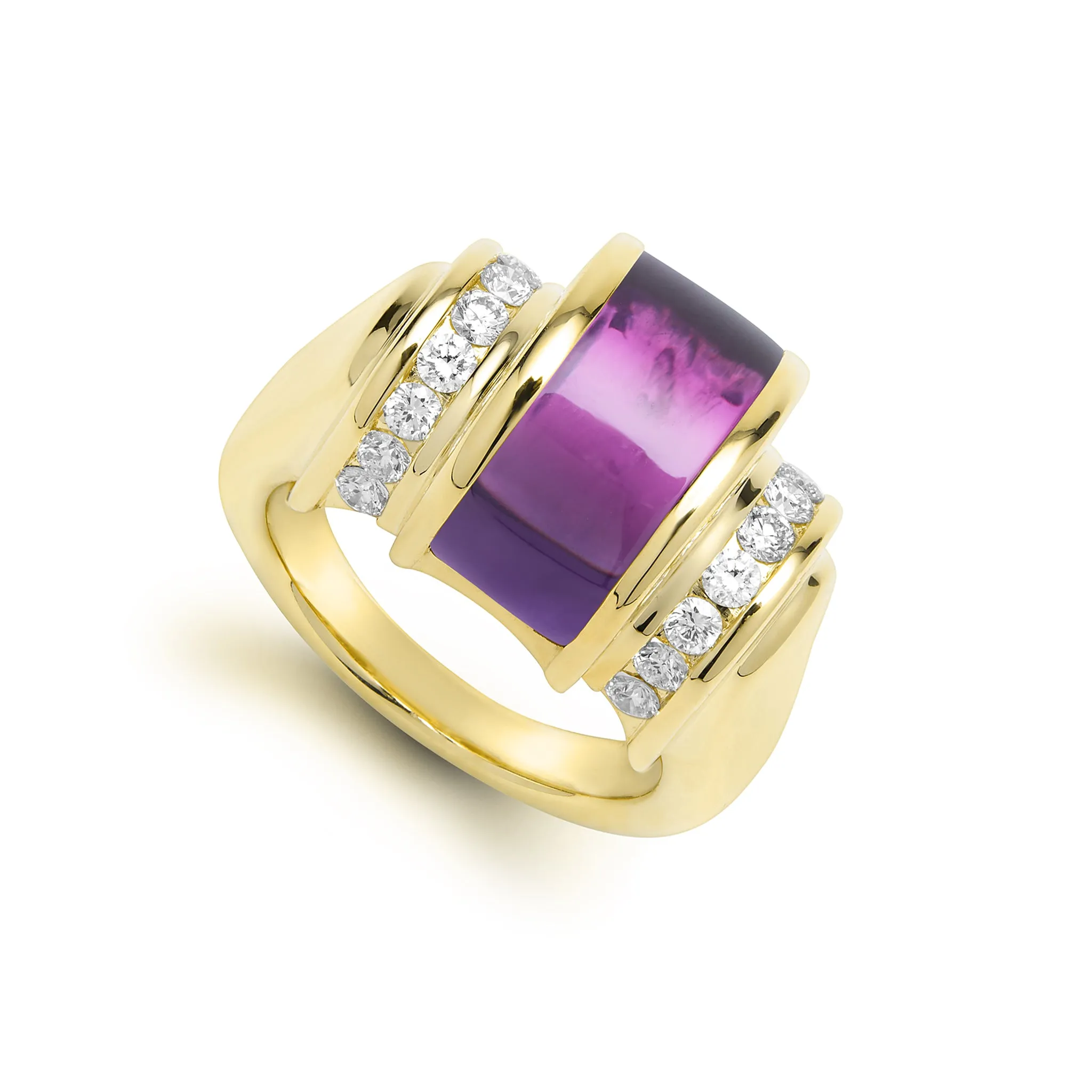 Studio 18K Amethyst and Diamond Ring sold by LAGOS