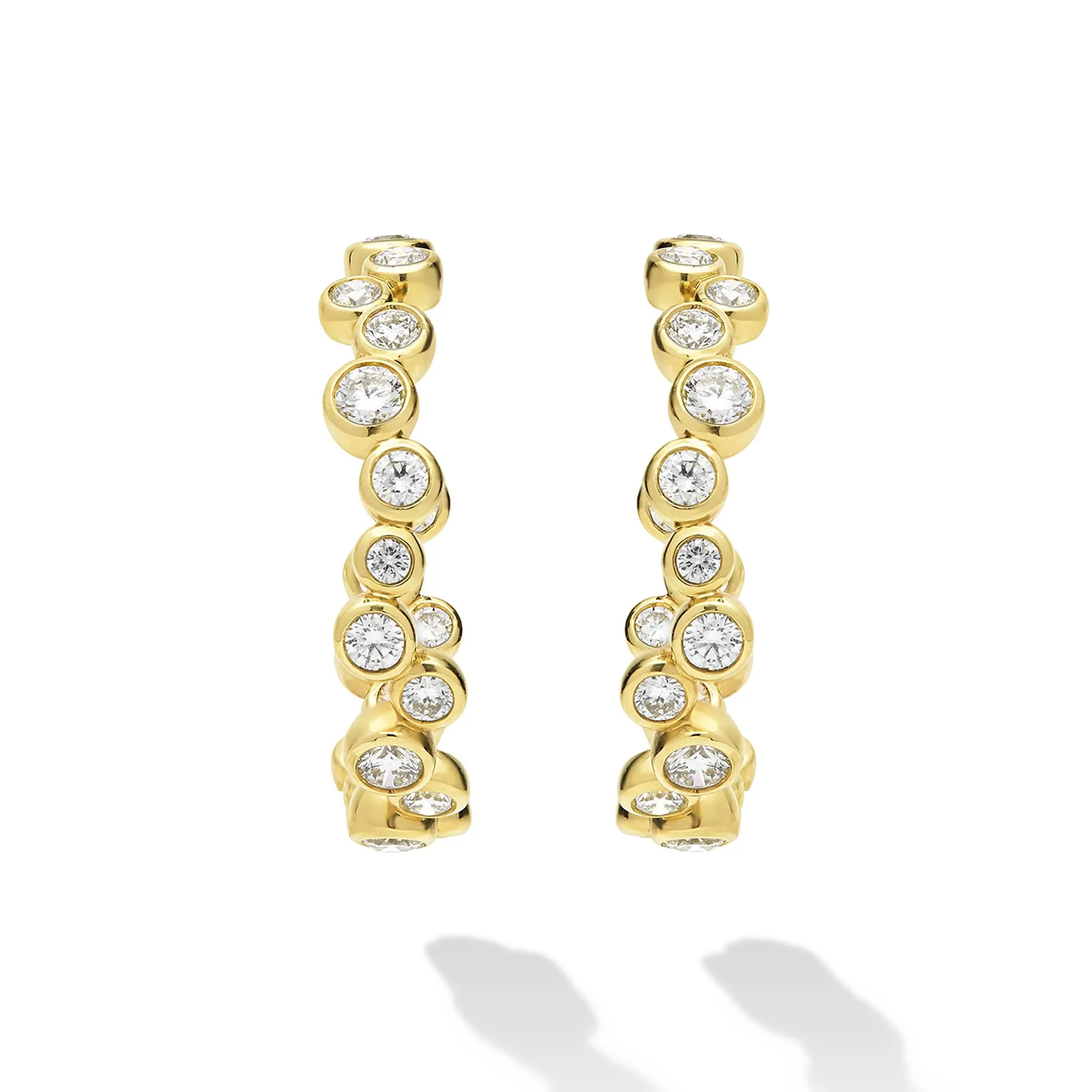 18K Gold Diamond Hoop Earrings (Studio) sold by LAGOS product image thumbnail 3