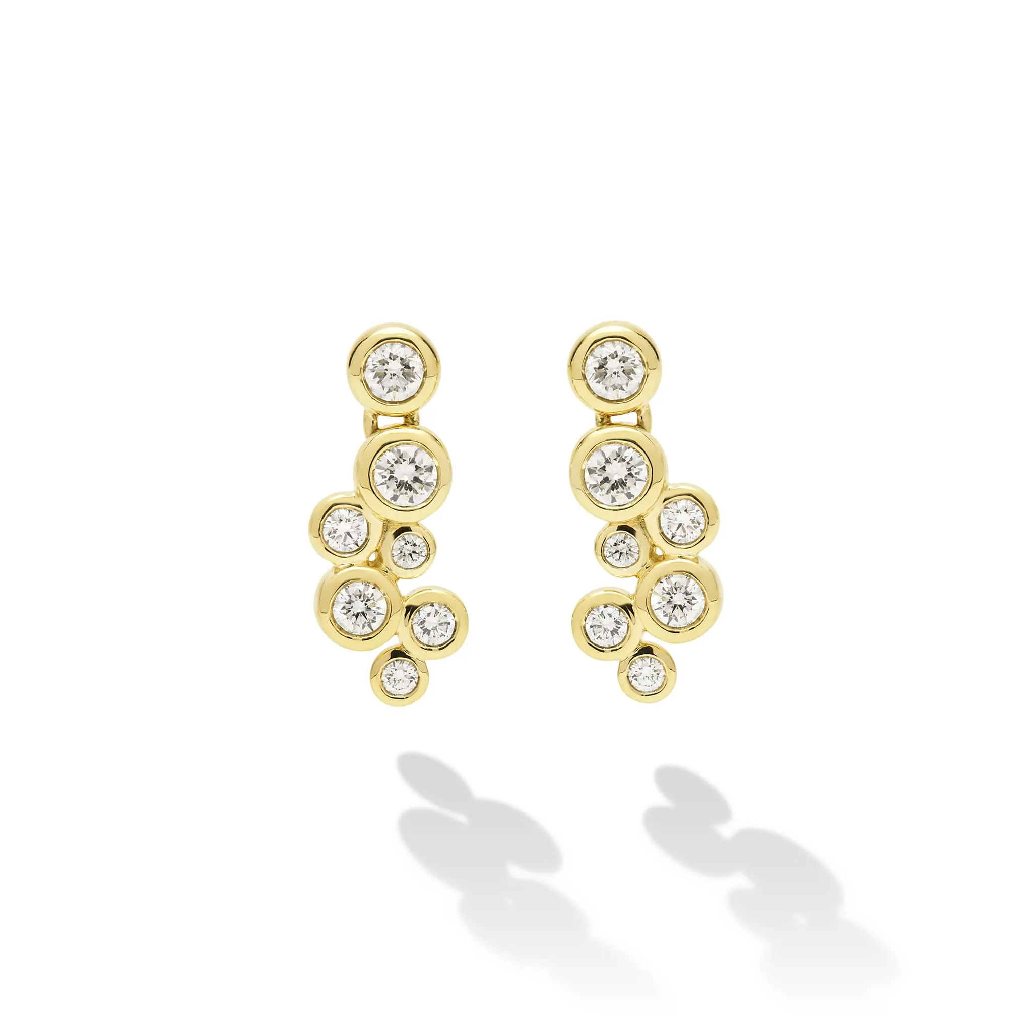18K Gold Seven Diamond Linear Stud Earrings (Studio) sold by LAGOS product image thumbnail 3