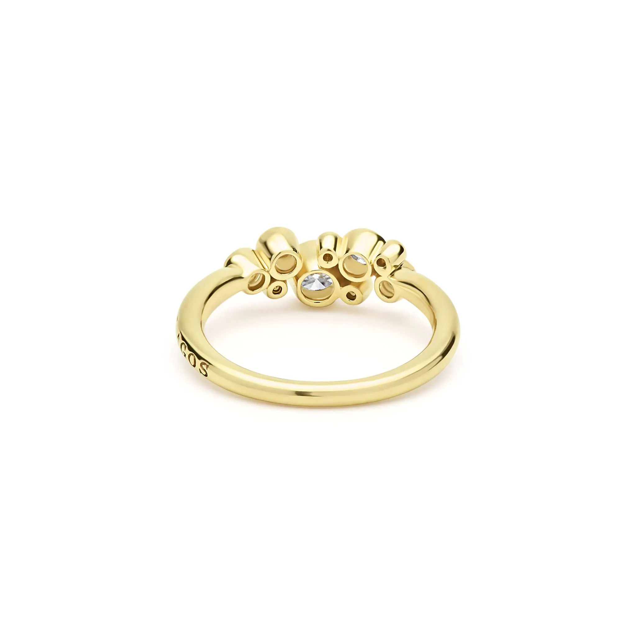 18K Gold Diamond Small Cluster Ring (studio) sold by LAGOS product image thumbnail 5