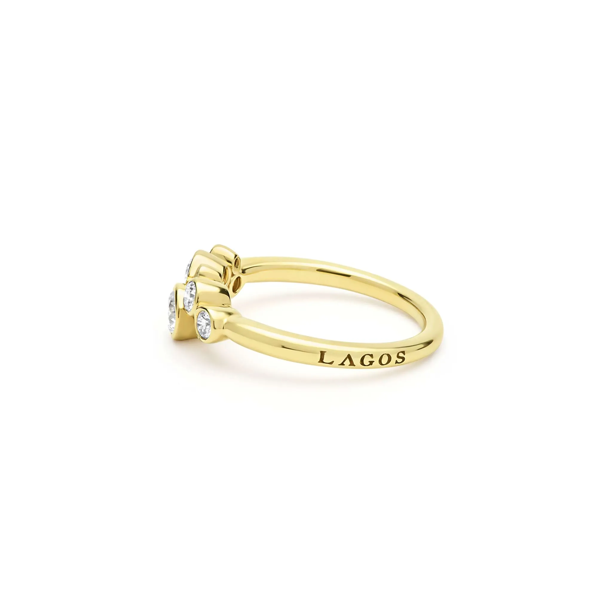 18K Gold Diamond Small Cluster Ring (studio) sold by LAGOS product image thumbnail 4