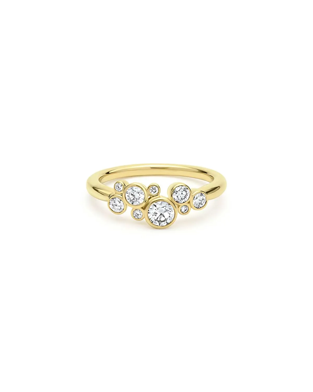 18K Gold Diamond Small Cluster Ring (studio) sold by LAGOS product image thumbnail 3