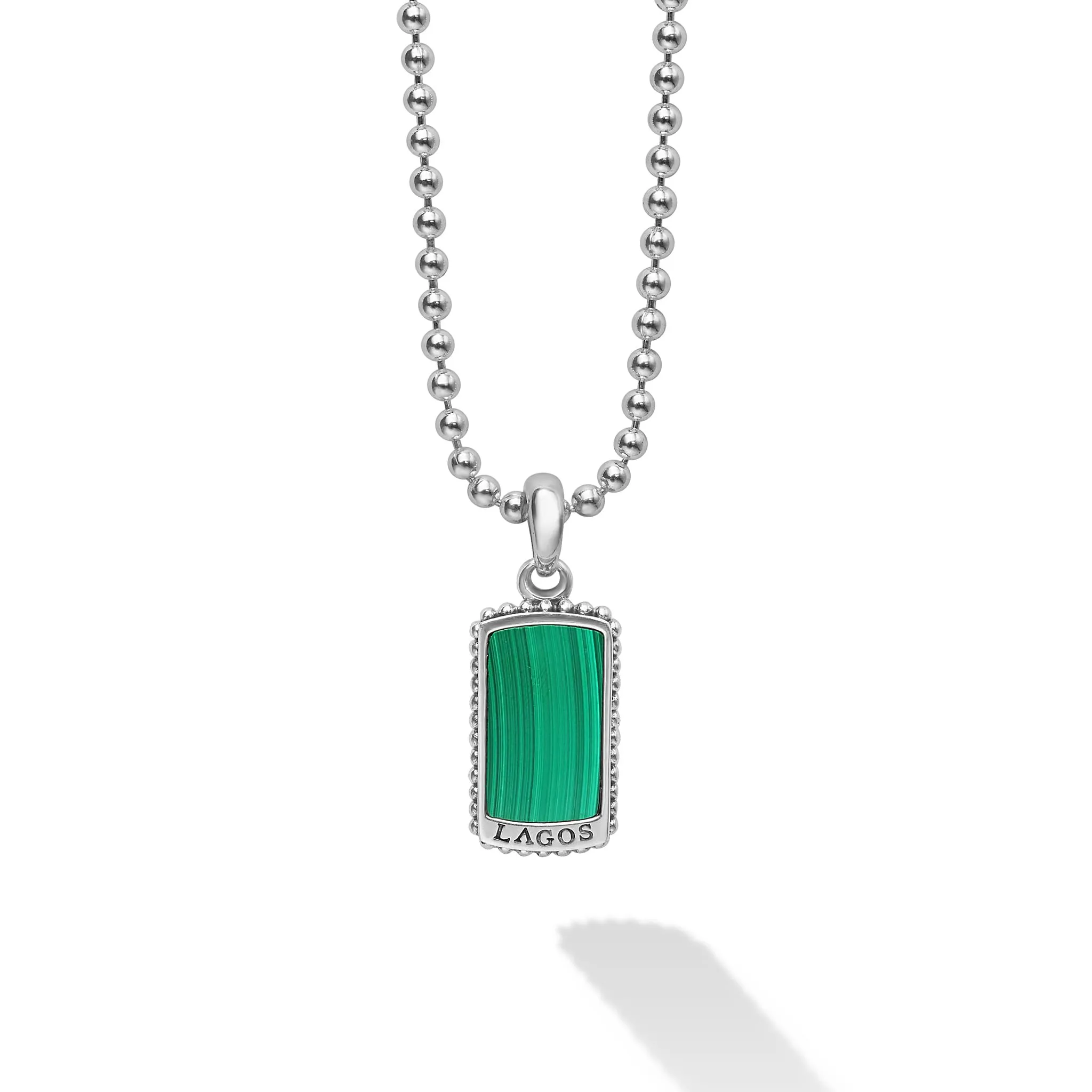 Anthem Malachite Tag Amulet Necklace sold by LAGOS