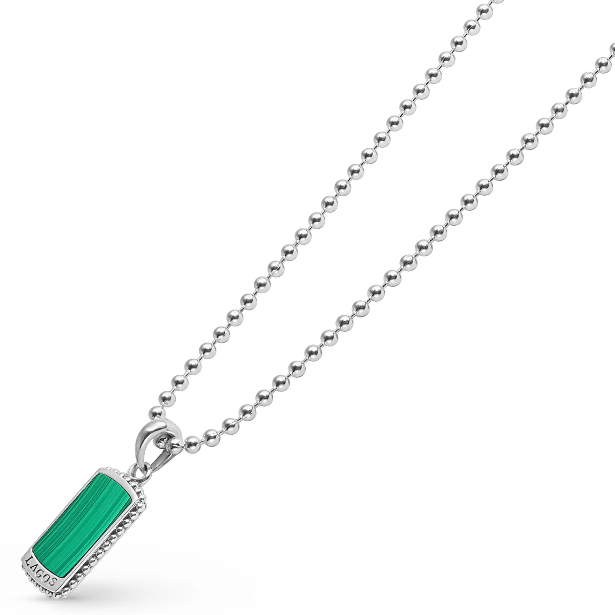 Anthem Malachite Tag Amulet Necklace sold by LAGOS product image thumbnail 4