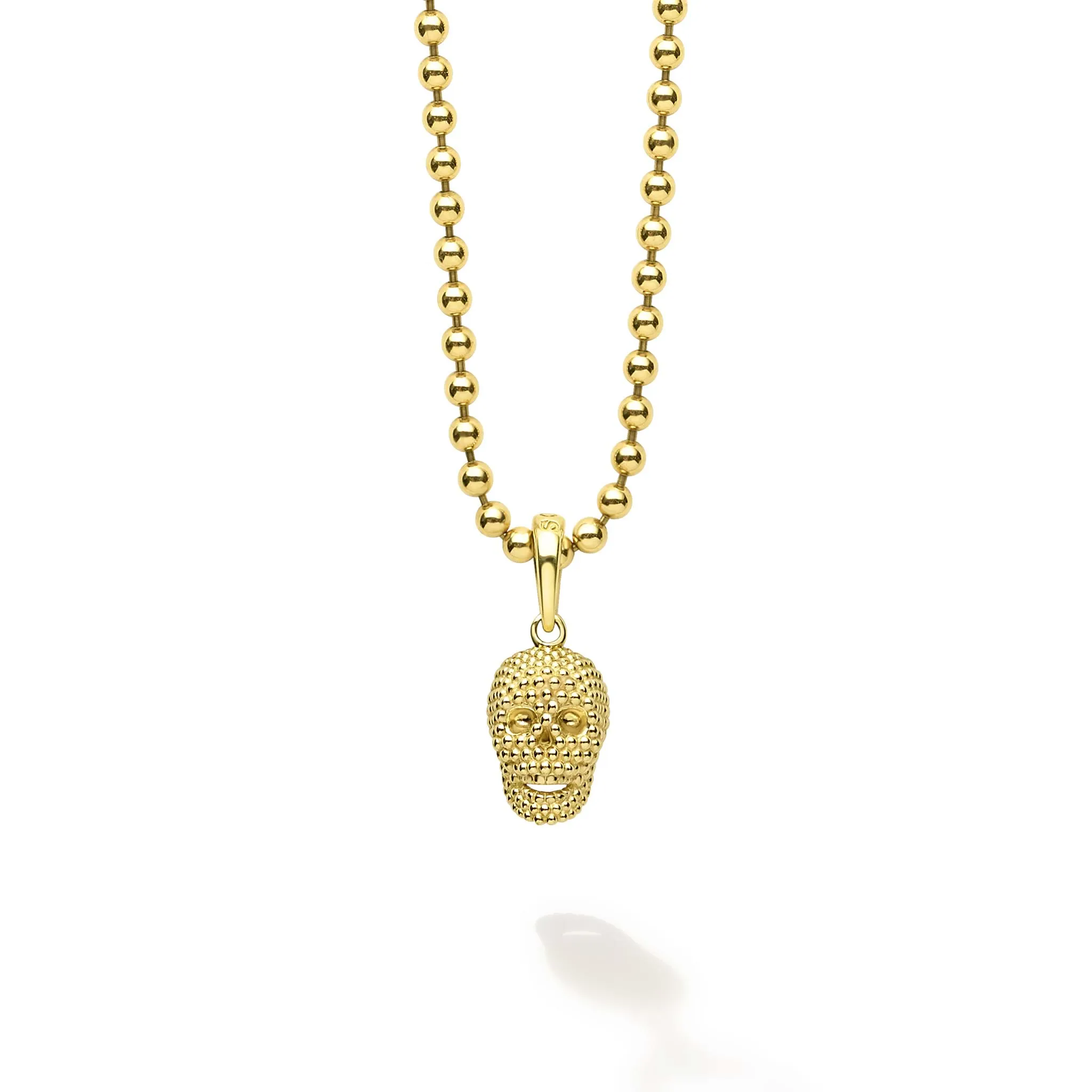 Anthem 18K Gold Skull Amulet Necklace sold by LAGOS