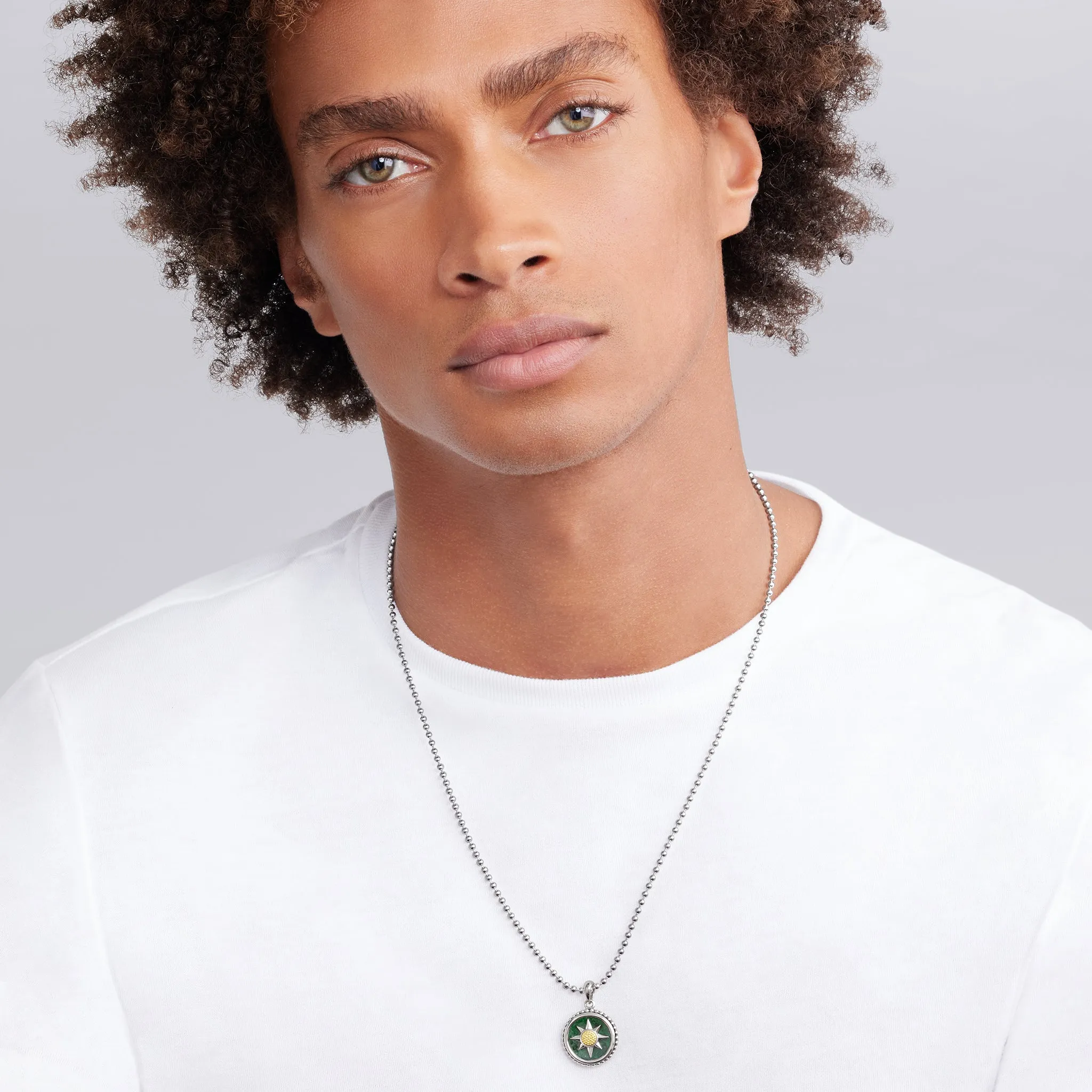 Anthem Jade Circle Burst Amulet Necklace sold by LAGOS product image thumbnail 2