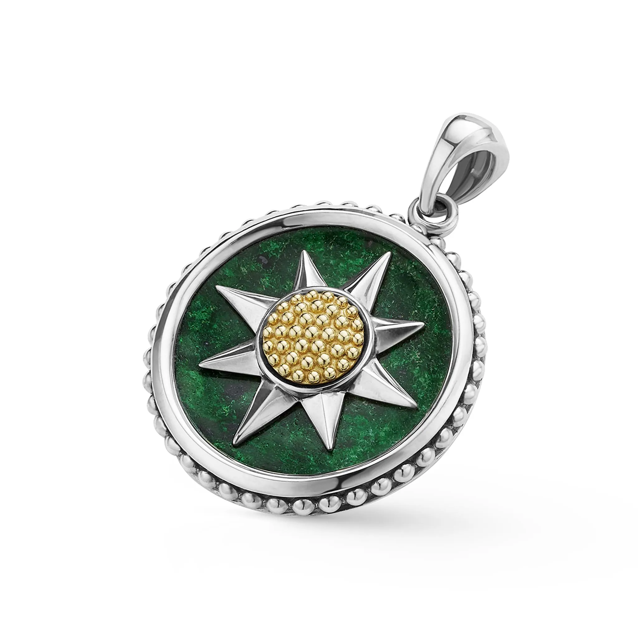 Anthem Two-Tone Jade Circle Burst Amulet sold by LAGOS product image thumbnail 3