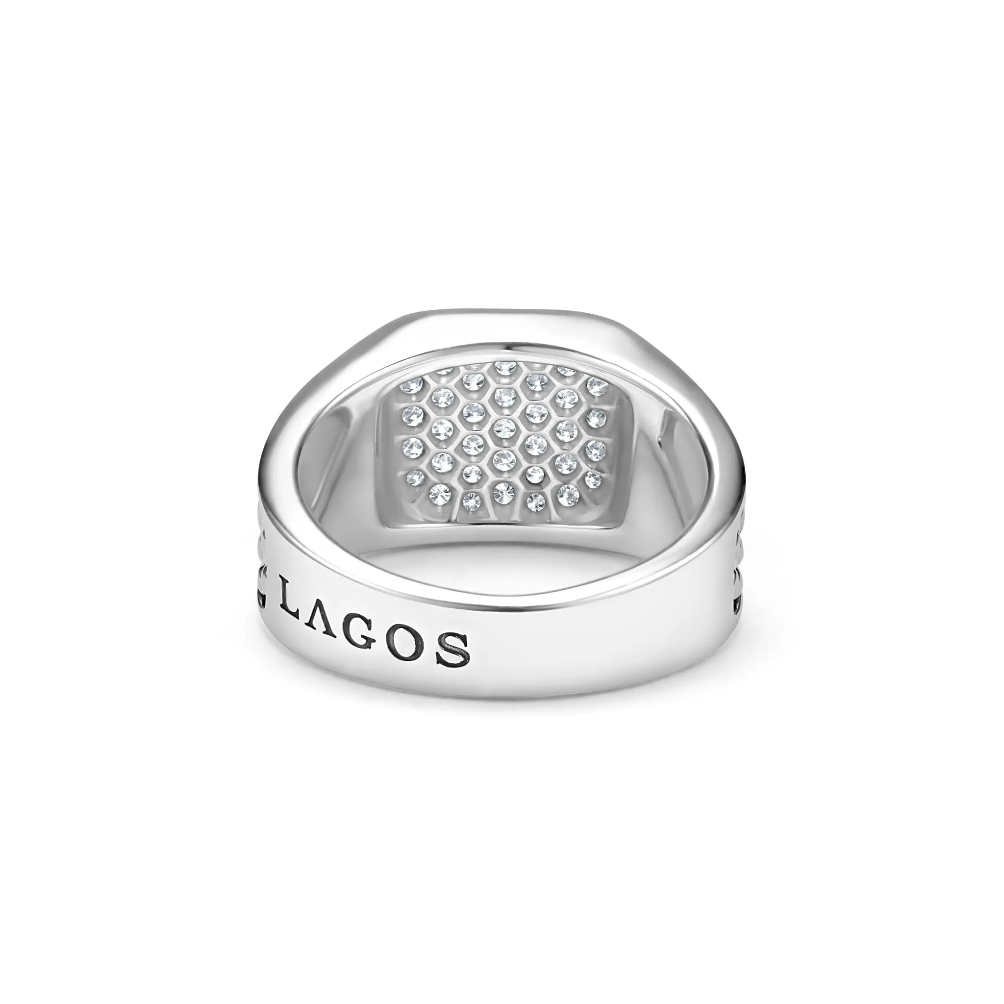 Anthem Caviar Beaded Square Diamond Ring sold by LAGOS product image thumbnail 4