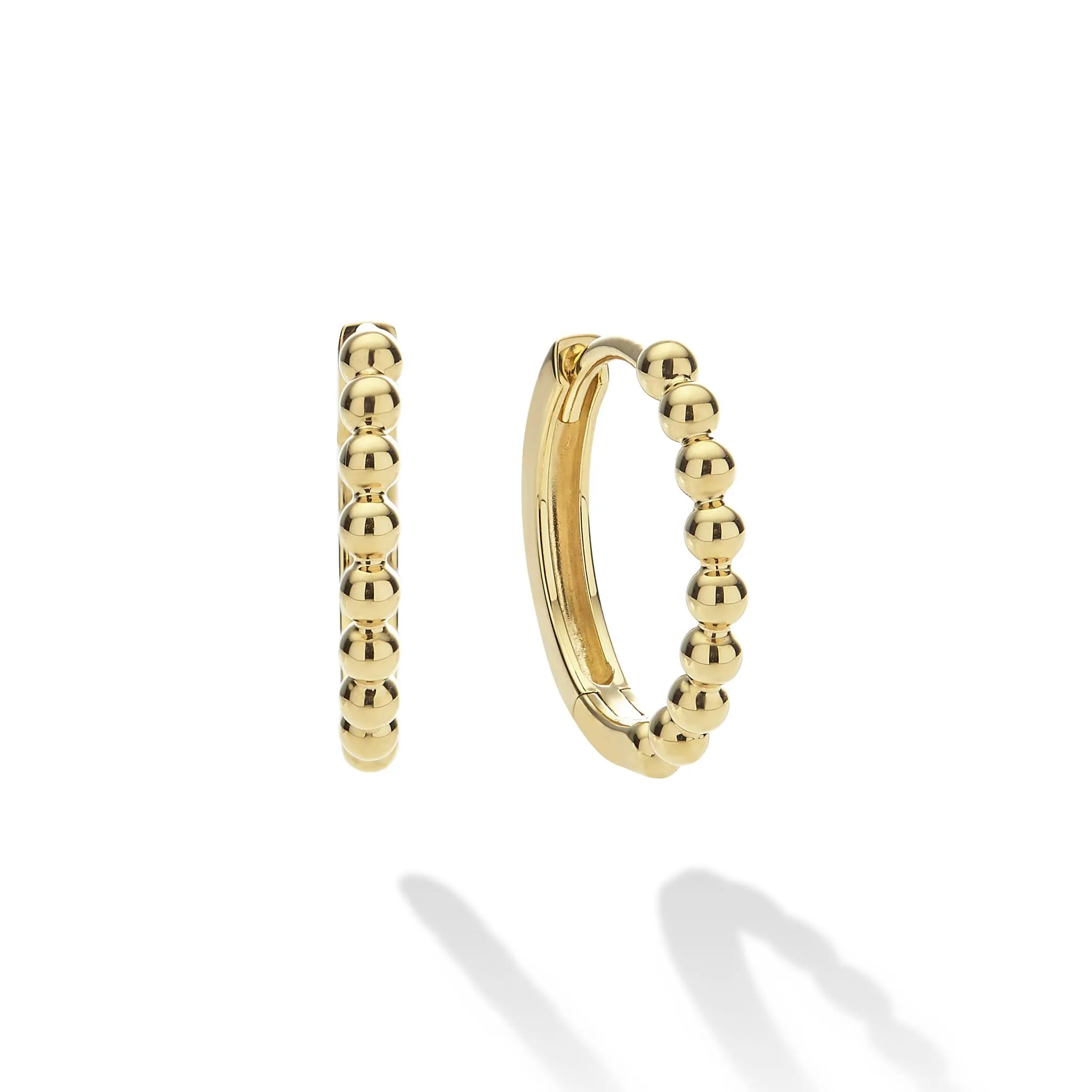 Caviar Gold 18K Gold Caviar Huggie Earrings sold by LAGOS