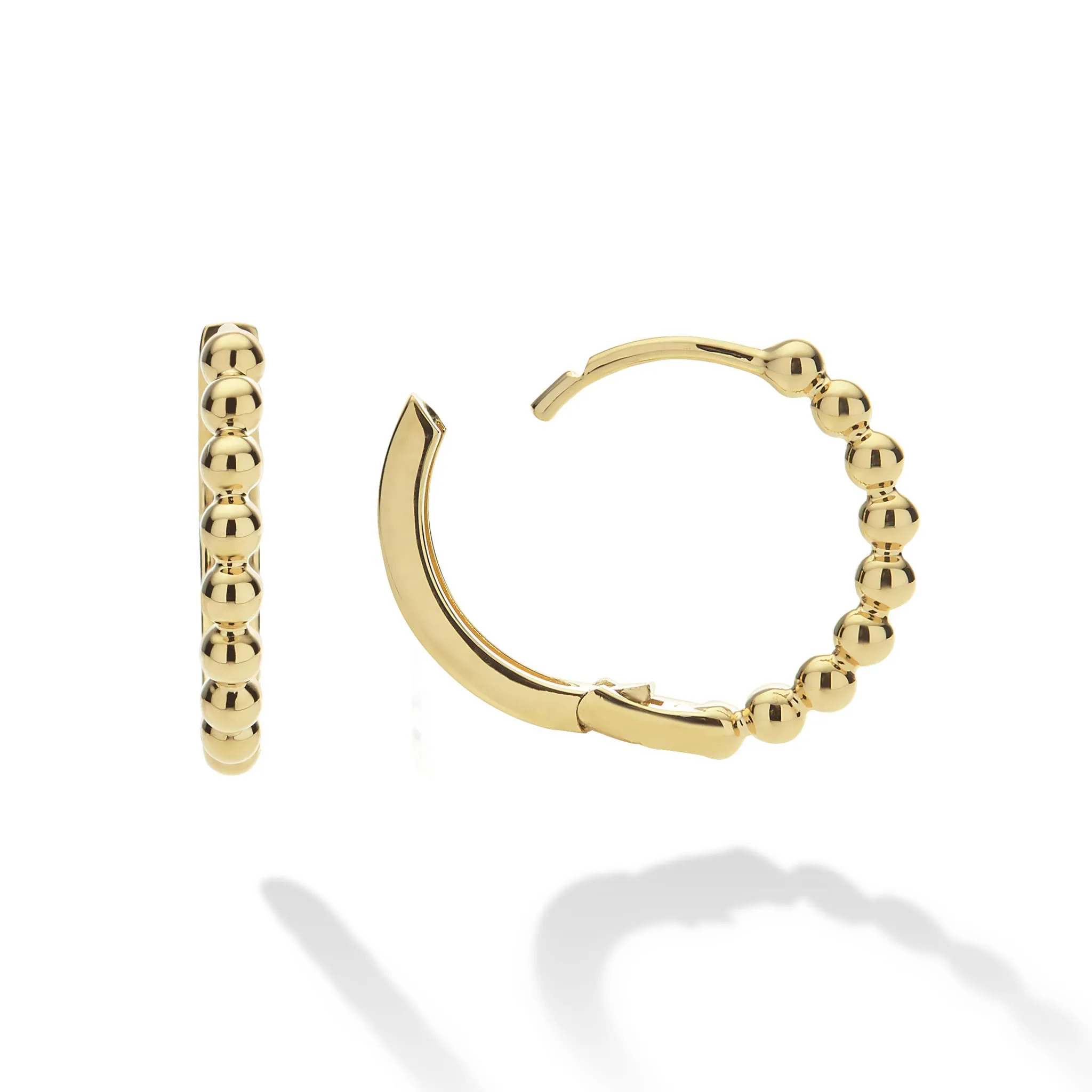 Caviar Gold 18K Gold Caviar Huggie Earrings sold by LAGOS product image thumbnail 4