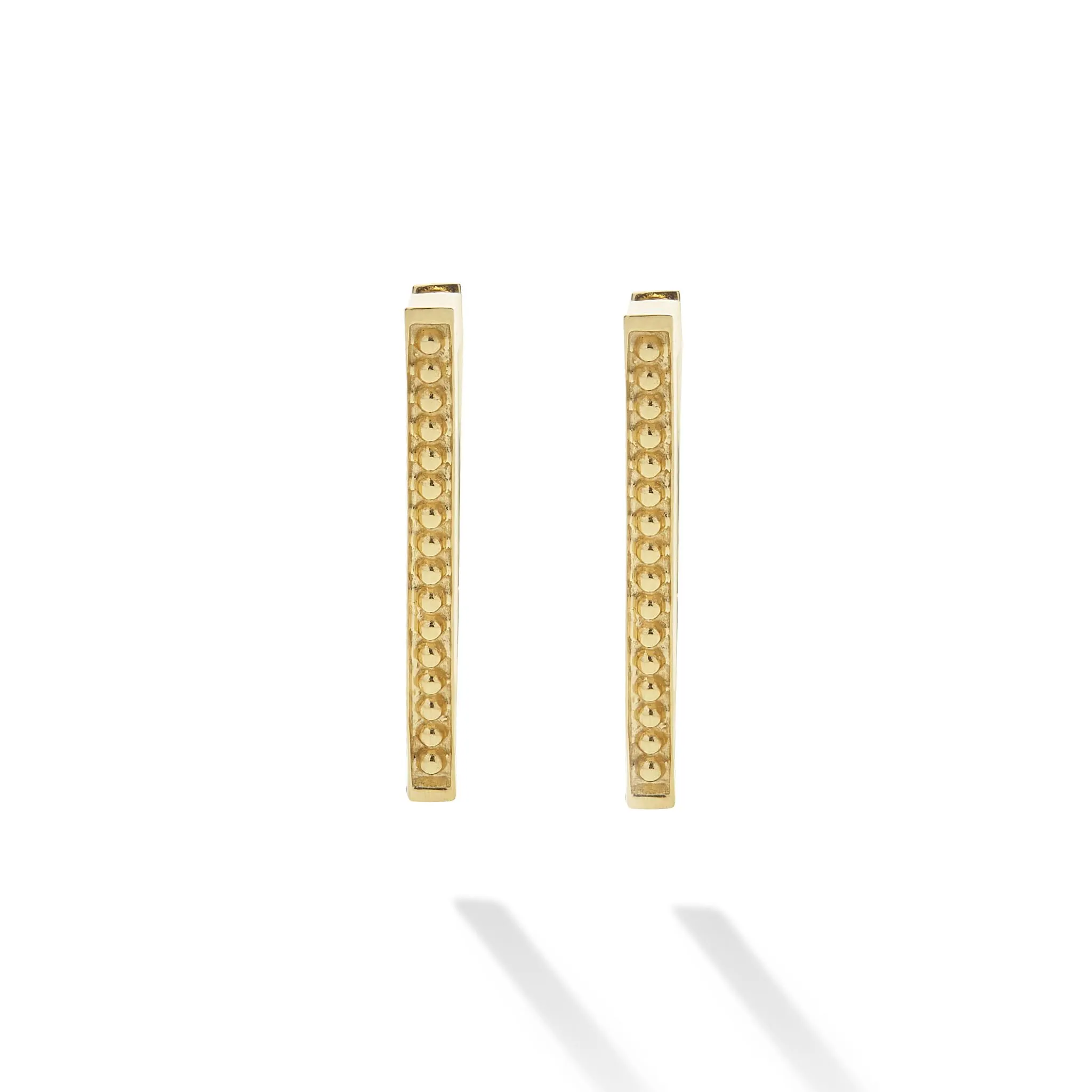 Caviar Gold 18K Gold Triangle Caviar Hoop Earrings sold by LAGOS product image thumbnail 3