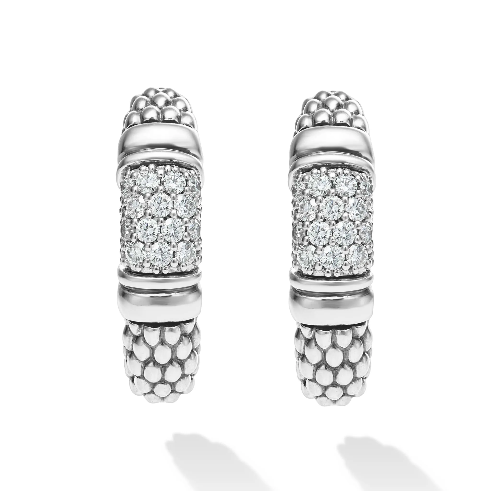 Signature Caviar Caviar Diamond Hoop Earrings sold by LAGOS product image thumbnail 3
