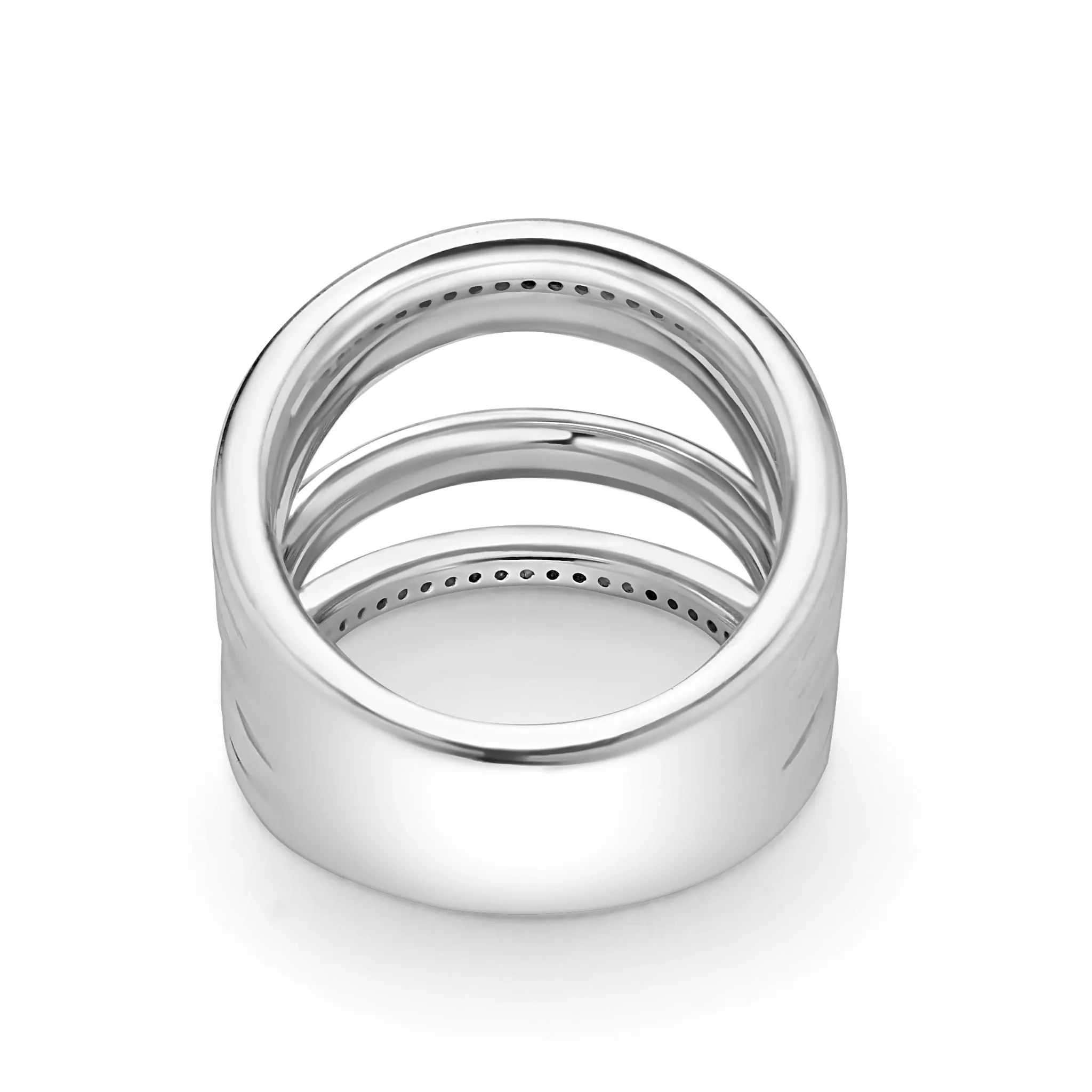 Caviar Lux Two-Tone Five Row Diamond Ring sold by LAGOS product image thumbnail 4