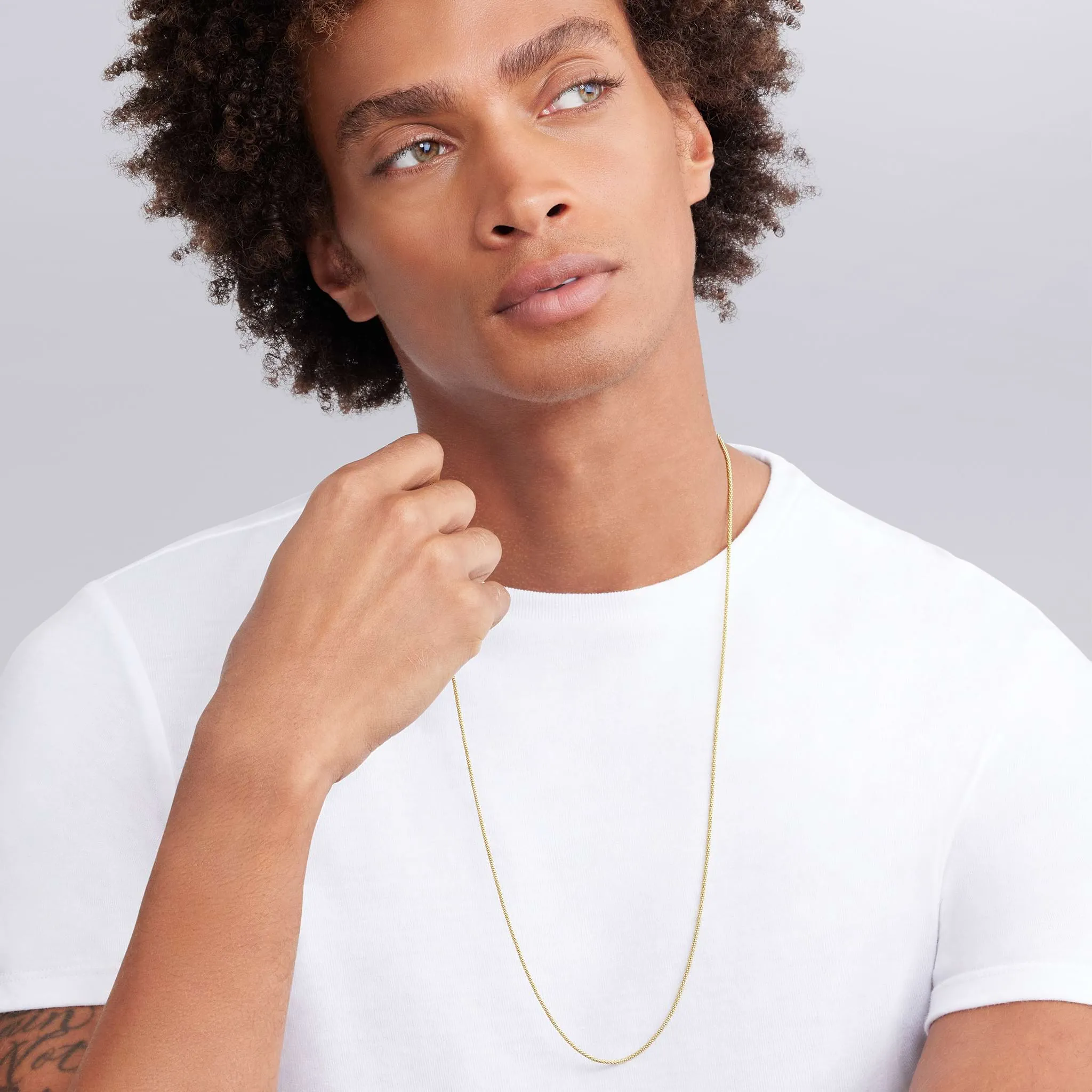 Anthem 18K Gold Caviar Chain Necklace | 2mm sold by LAGOS product image thumbnail 4