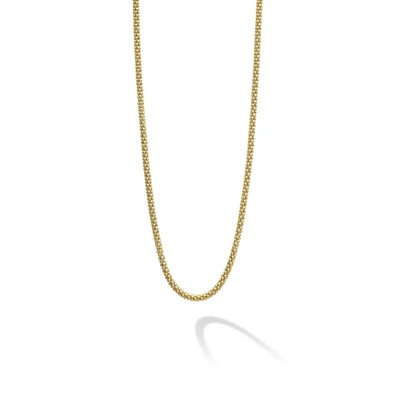 Anthem 18K Gold Caviar Chain Necklace | 2mm sold by LAGOS