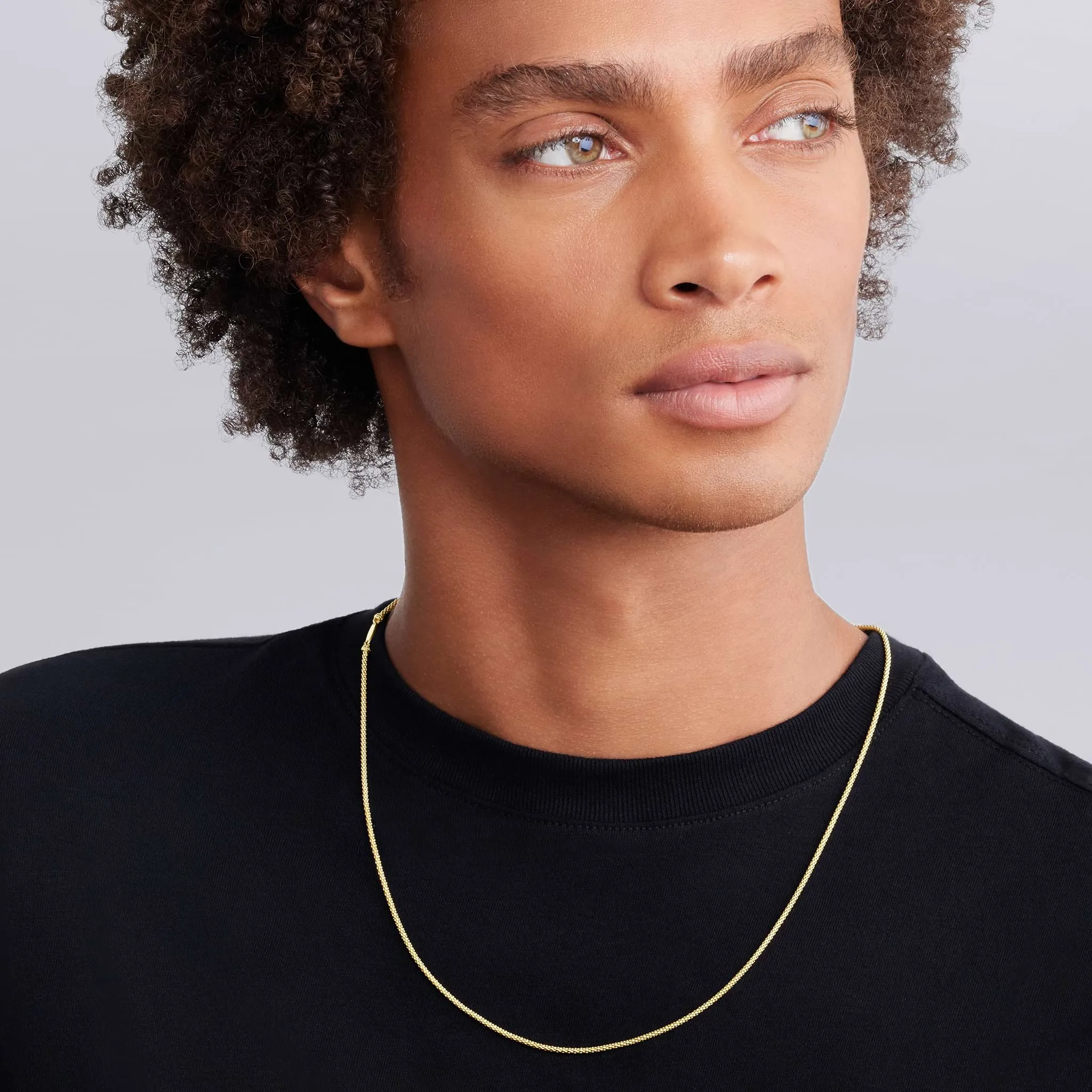 Anthem 18K Gold Caviar Chain Necklace | 2mm sold by LAGOS product image thumbnail 3