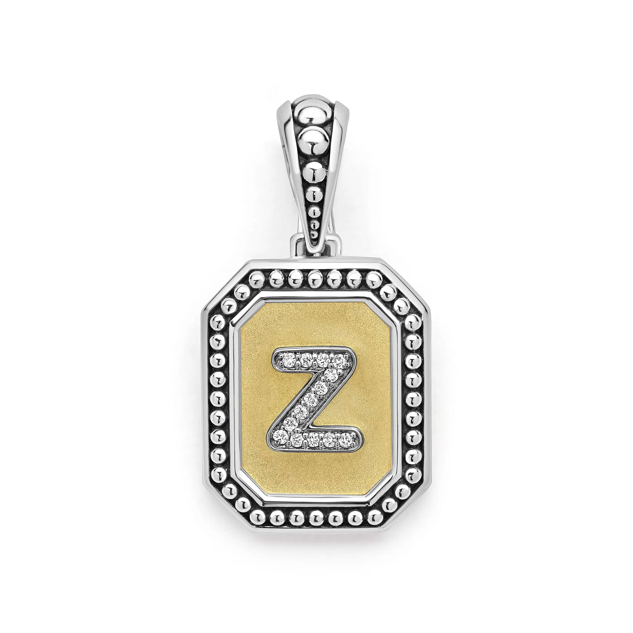 Signature Caviar Octagon Diamond Z Initial Charm sold by LAGOS