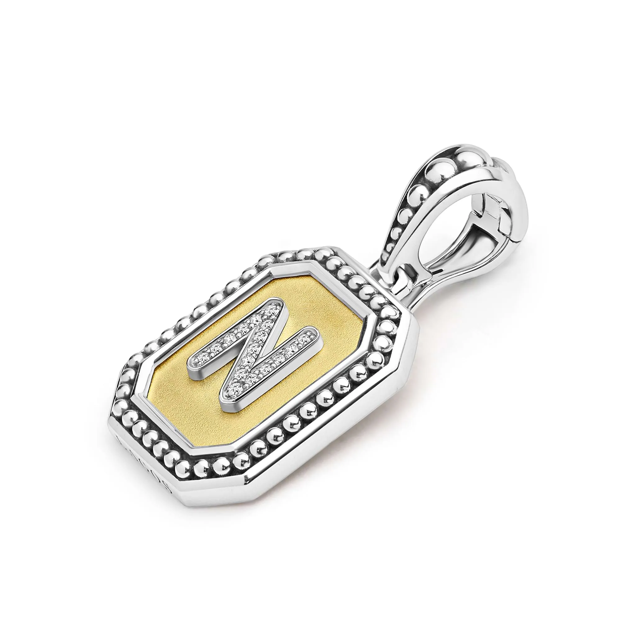 Signature Caviar Octagon Diamond N Initial Charm sold by LAGOS product image thumbnail 3