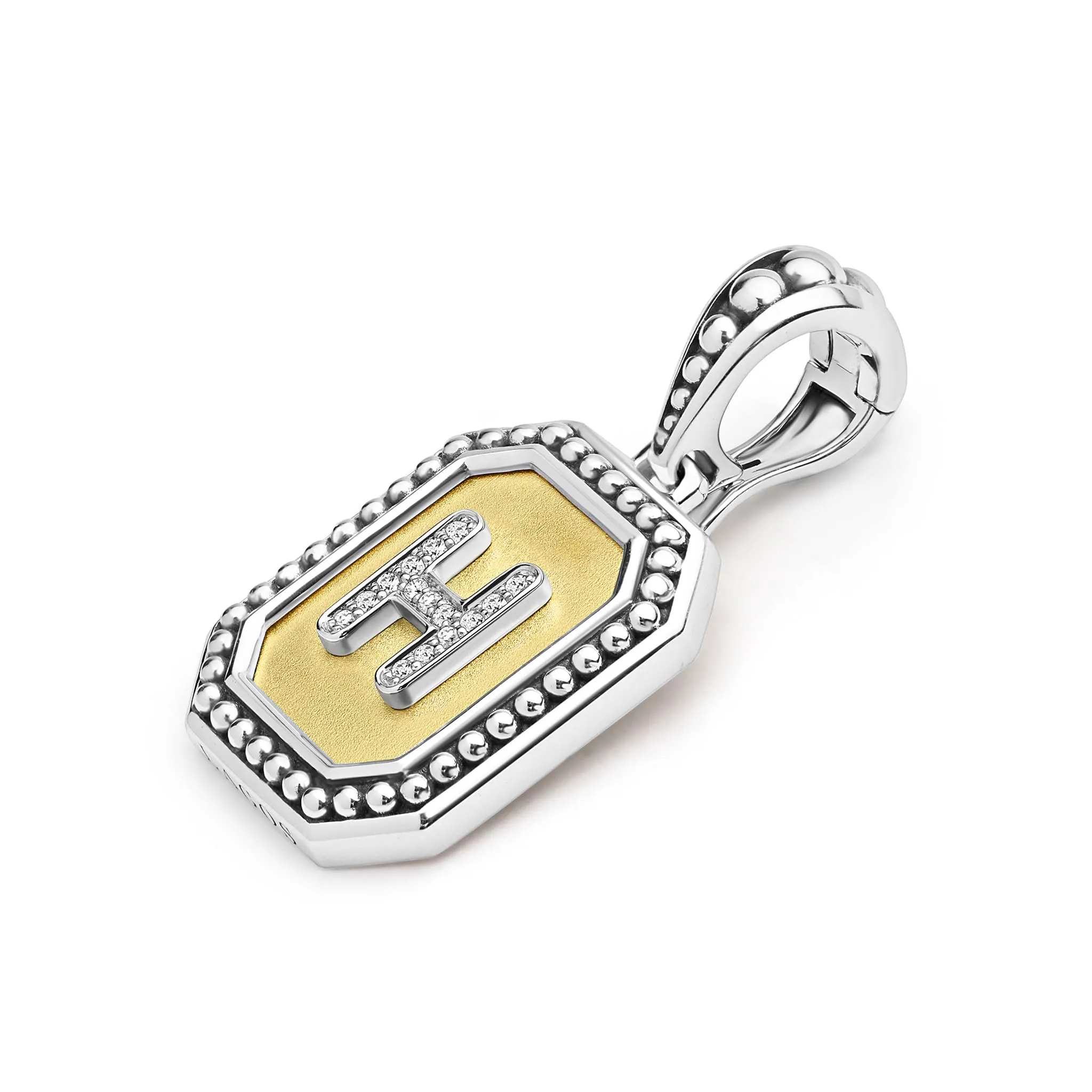 Signature Caviar Octagon Diamond H Initial Charm sold by LAGOS product image thumbnail 3