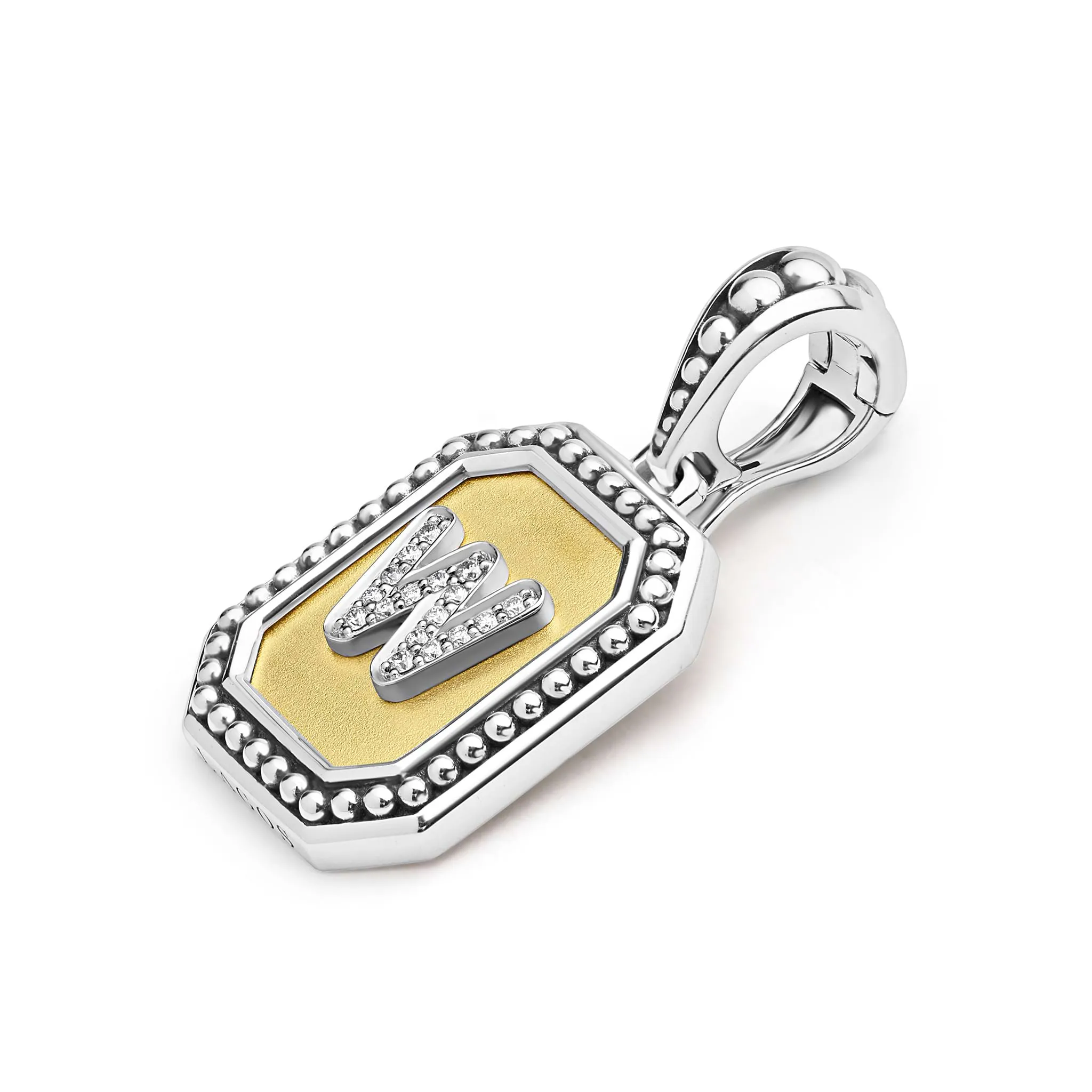 Signature Caviar Octagon Diamond W Initial Charm sold by LAGOS product image thumbnail 3