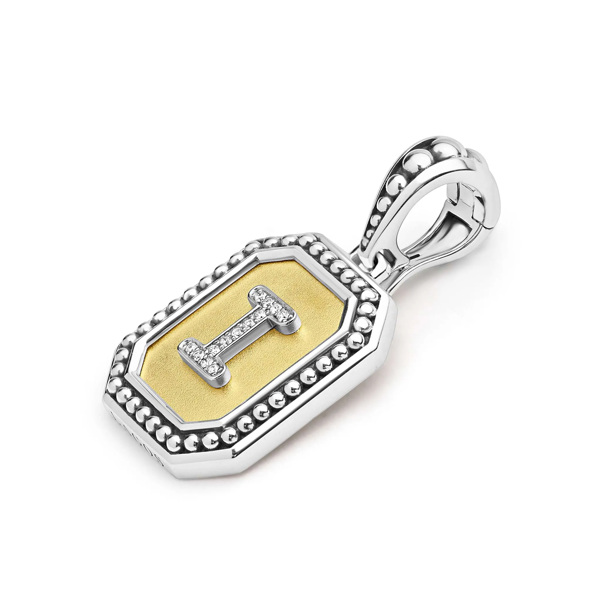 Signature Caviar Octagon Diamond I Initial Charm sold by LAGOS product image thumbnail 3