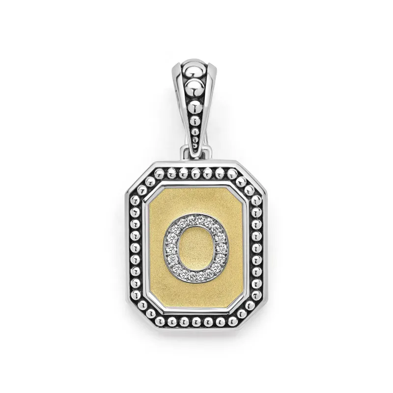 Signature Caviar Octagon Diamond O Initial Charm sold by LAGOS