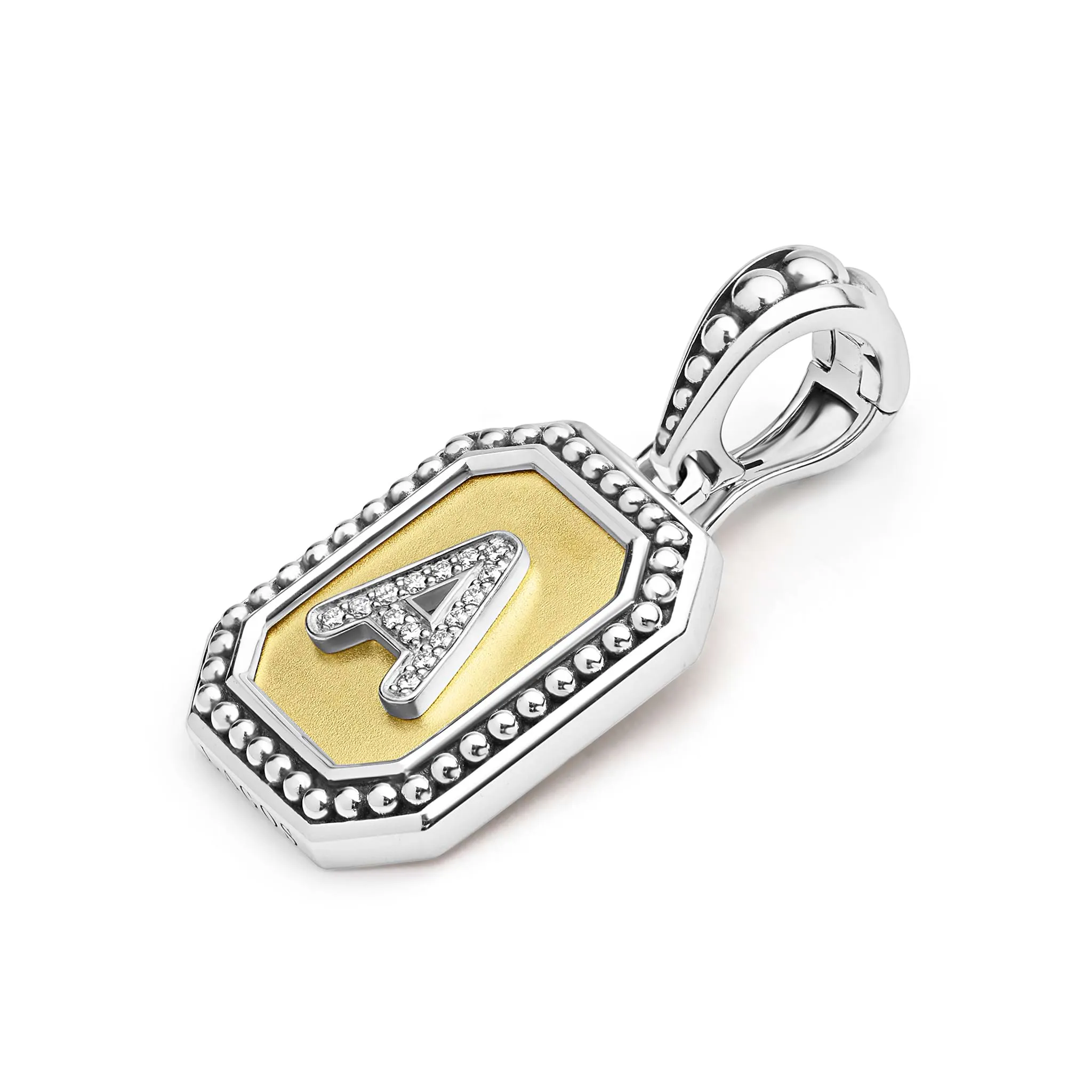 Signature Caviar Octagon Diamond A Initial Charm sold by LAGOS product image thumbnail 3