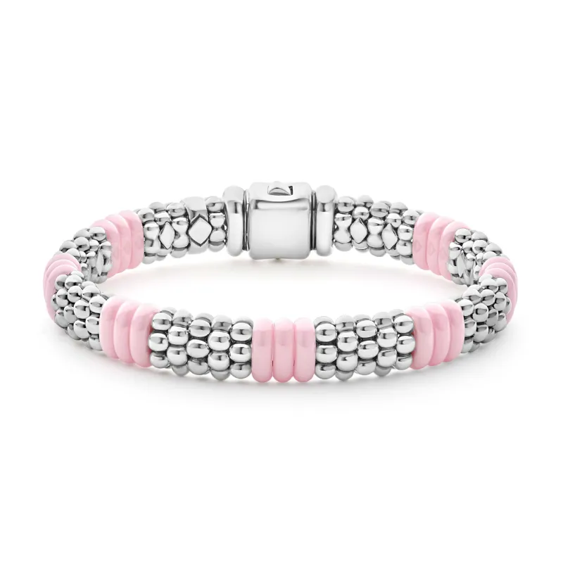 Pink Caviar Pink Ceramic Caviar Beaded Bracelet | 9mm sold by LAGOS