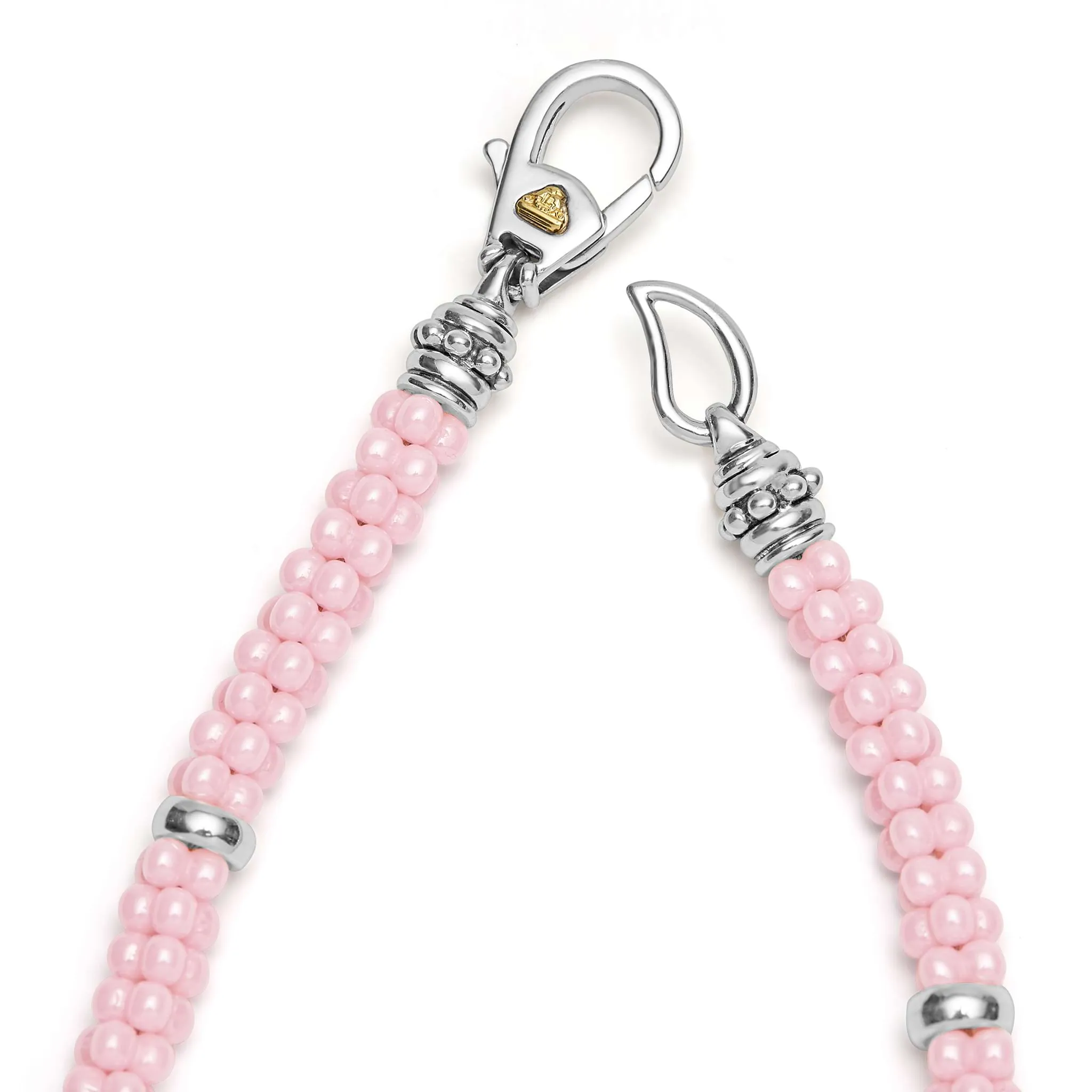 Pink Caviar Pink Five Silver Station Ceramic Bracelet | 5mm sold by LAGOS product image thumbnail 4