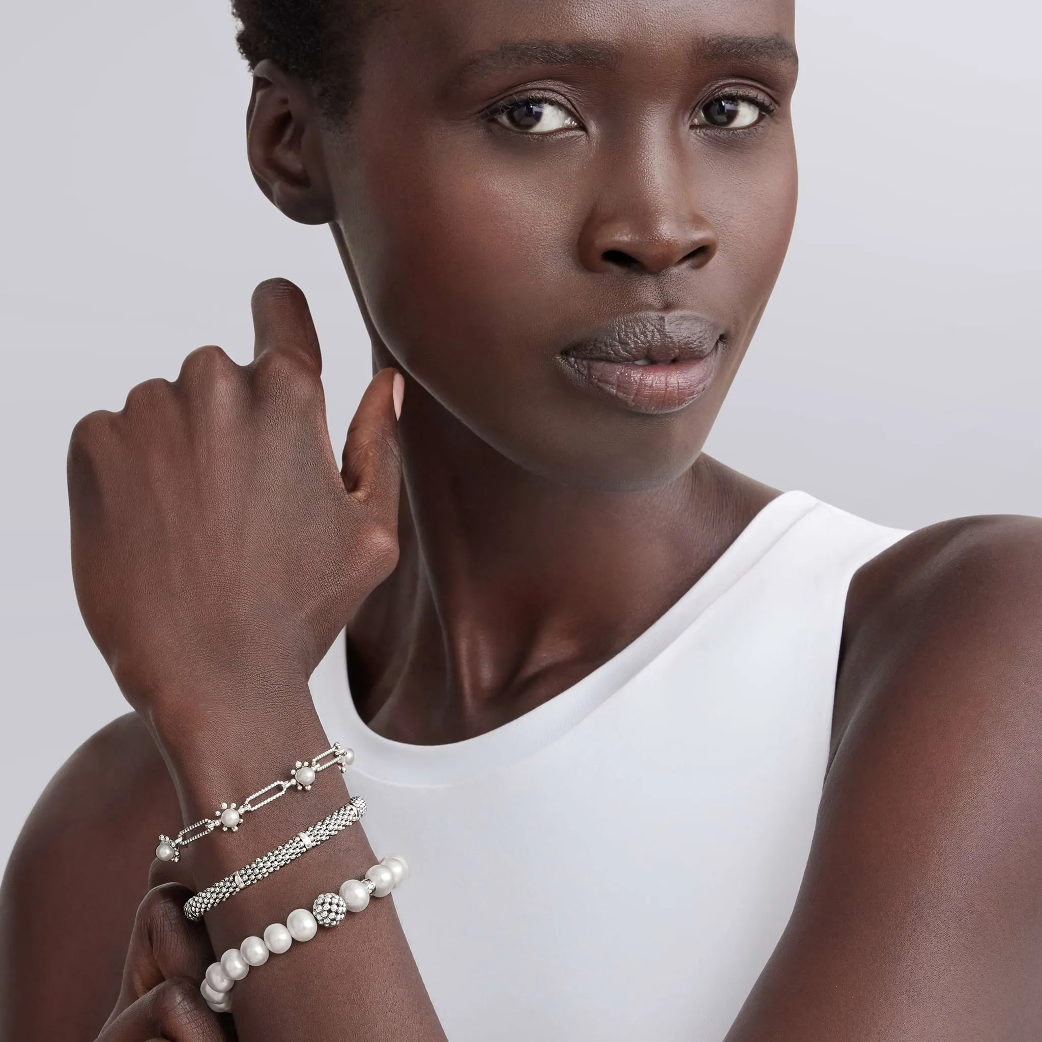 Luna Sterling Silver Pearl Bracelet Gift Set sold by LAGOS product image thumbnail 2