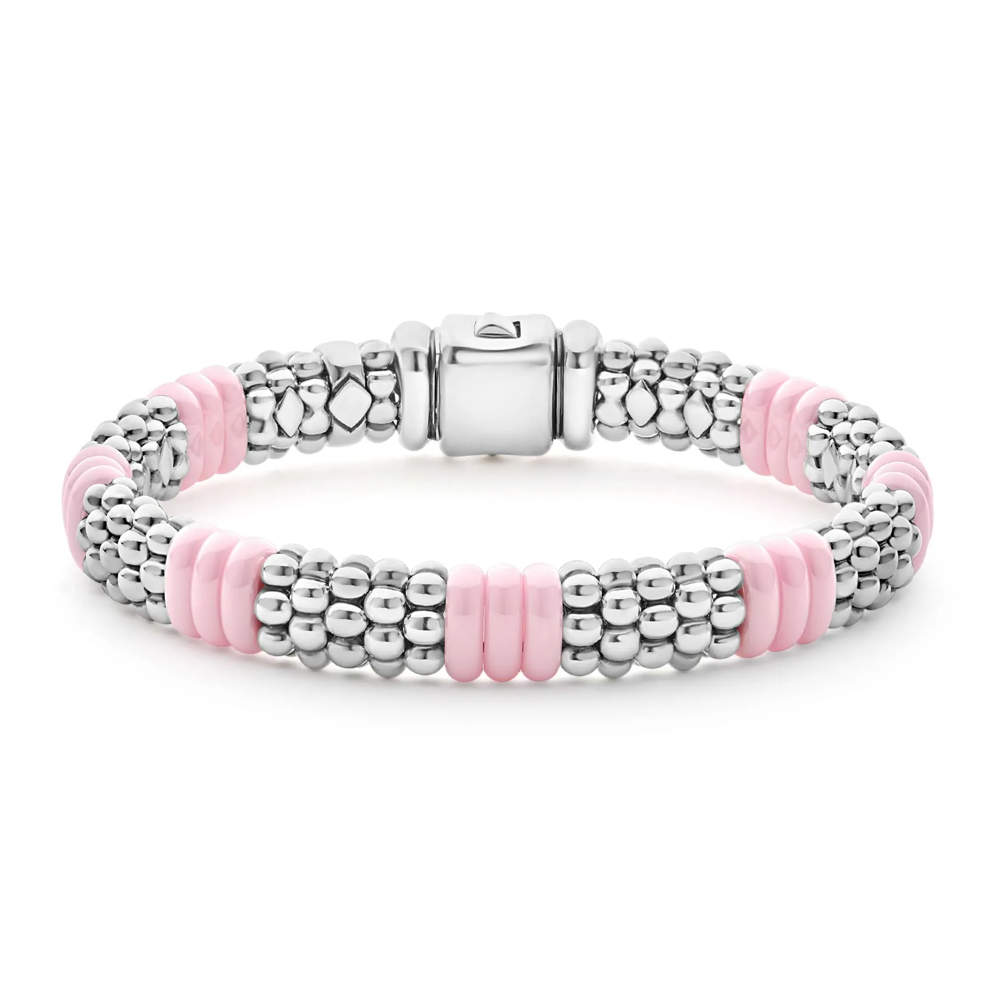 Pink Caviar Pink Ceramic and Sterling Silver Caviar Beaded Bracelet Gift Set sold by LAGOS product image thumbnail 3