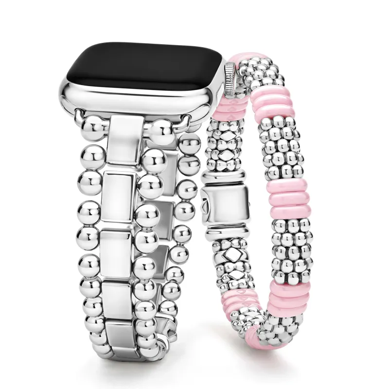 Pink Ceramic Silver Smart Caviar Gift Set sold by LAGOS