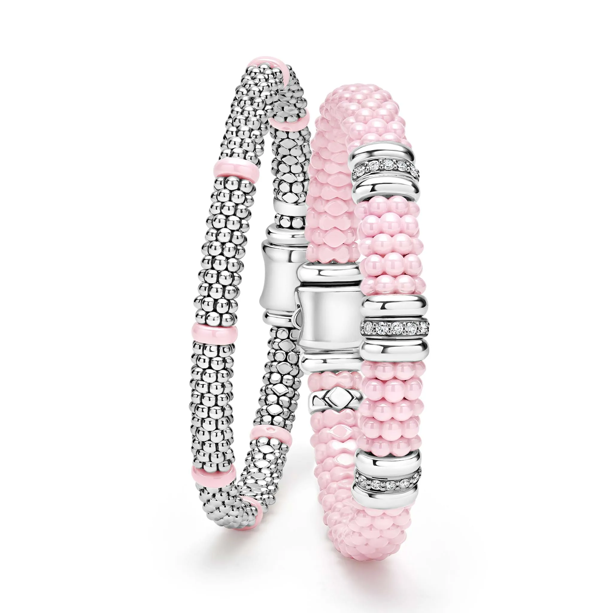 Pink Caviar Pink Ceramic Caviar Station Bracelet Gift Set sold by LAGOS