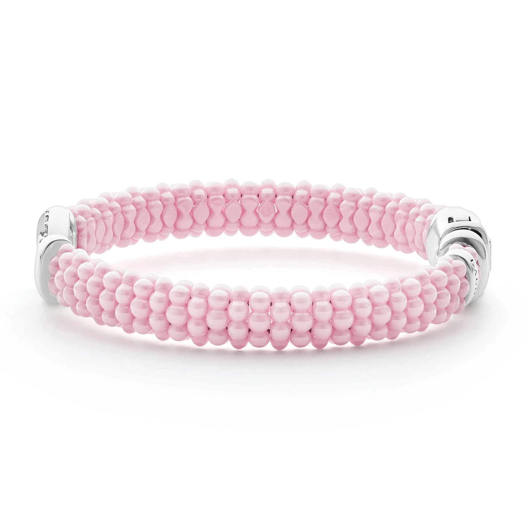 Pink Caviar Pink Ceramic Diamond Circle Bracelet | 9mm sold by LAGOS product image thumbnail 3