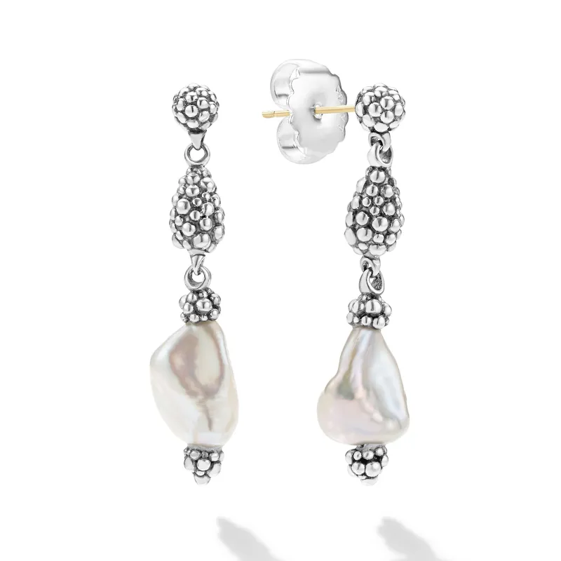 Luna Keshi Pearl Drop Earrings sold by LAGOS