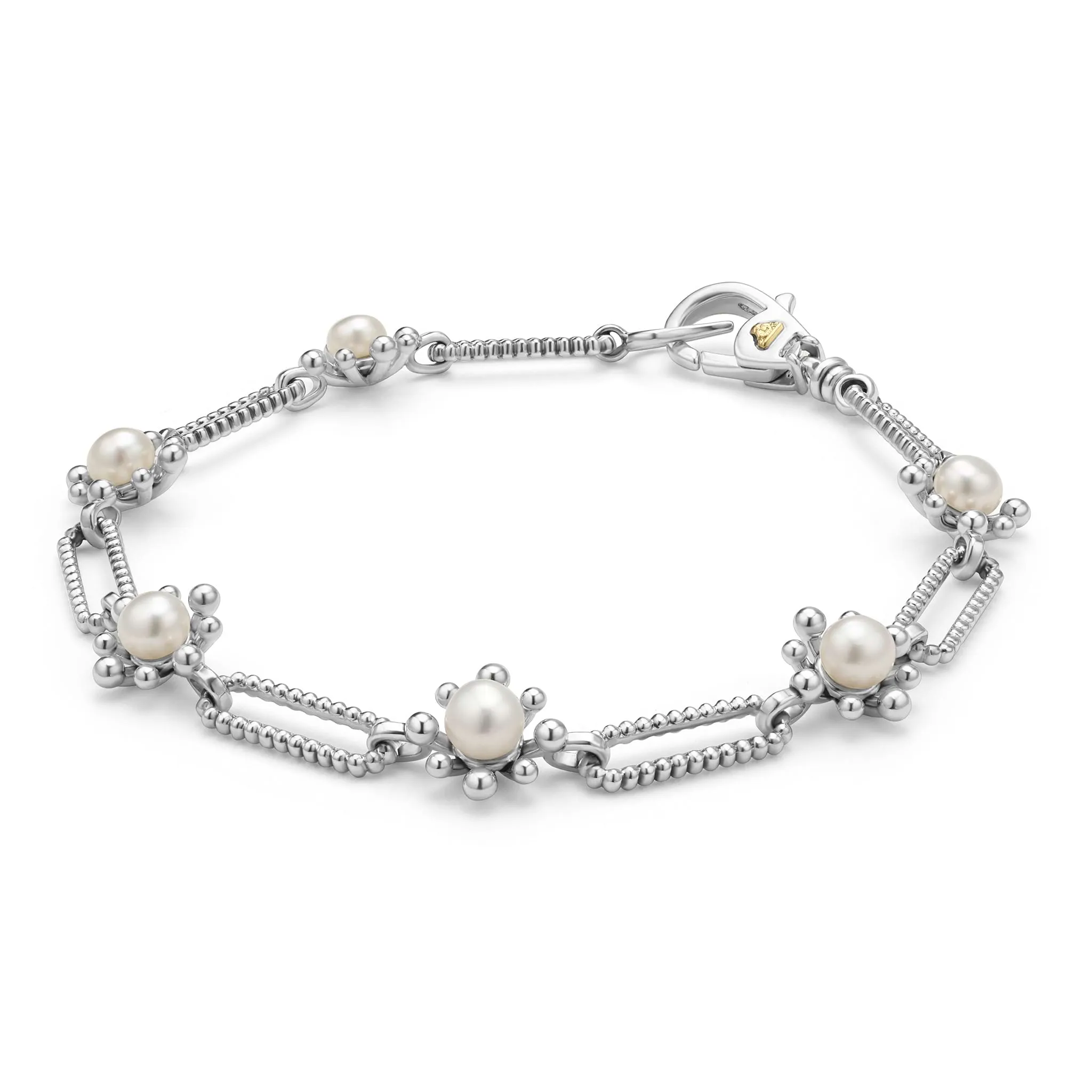 Luna Fleur Pearl Link Bracelet sold by LAGOS product image thumbnail 3